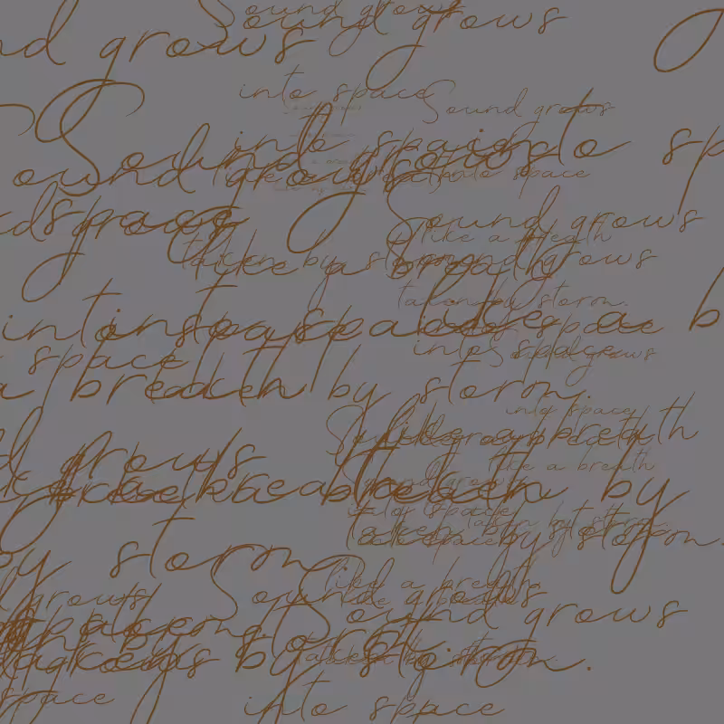 SOUND GROWS INTO SPACE #112