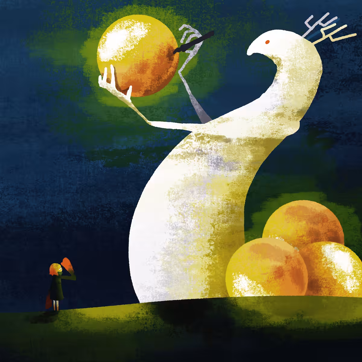 Full moon making.