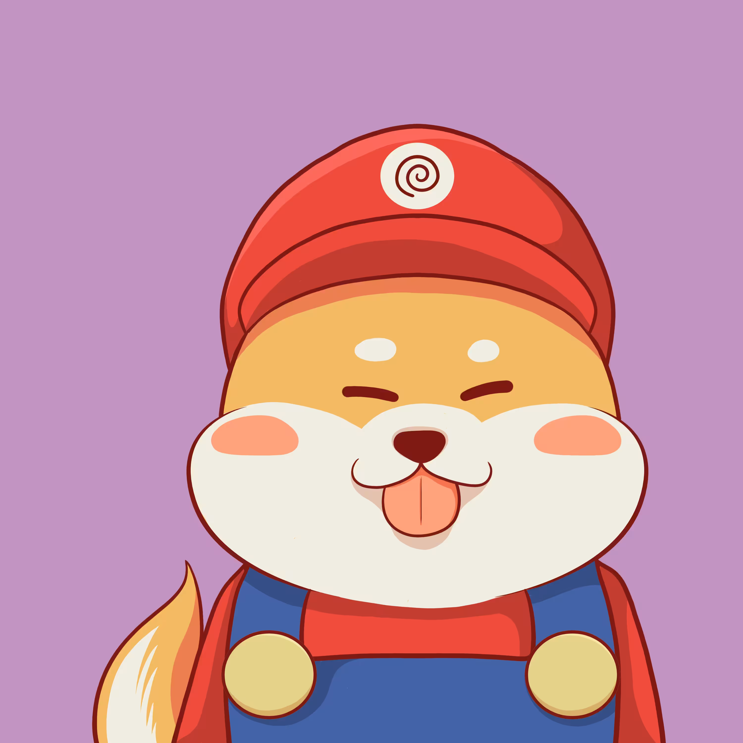 Cutes shiba #009 with super Mario style 