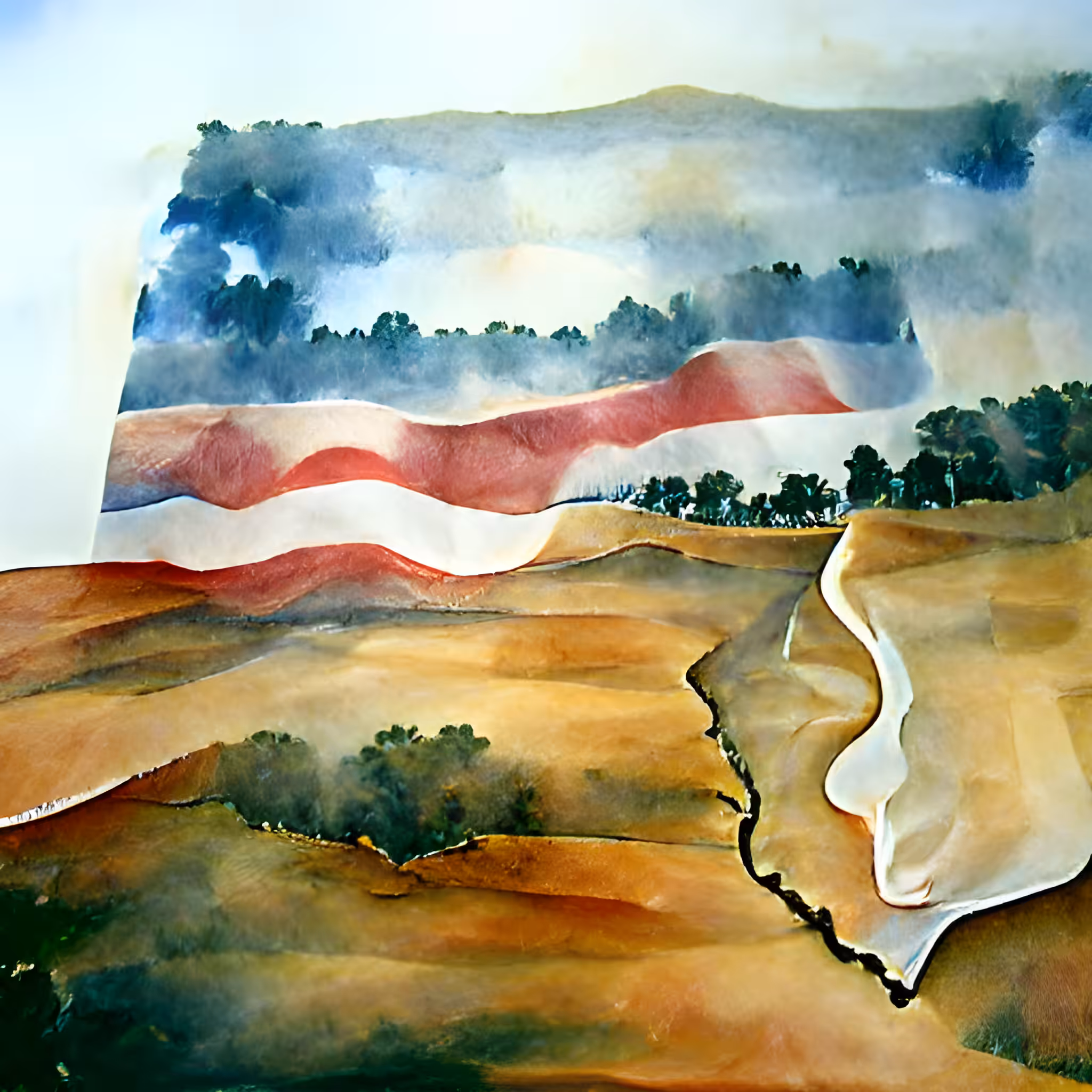 Over the Plains of America