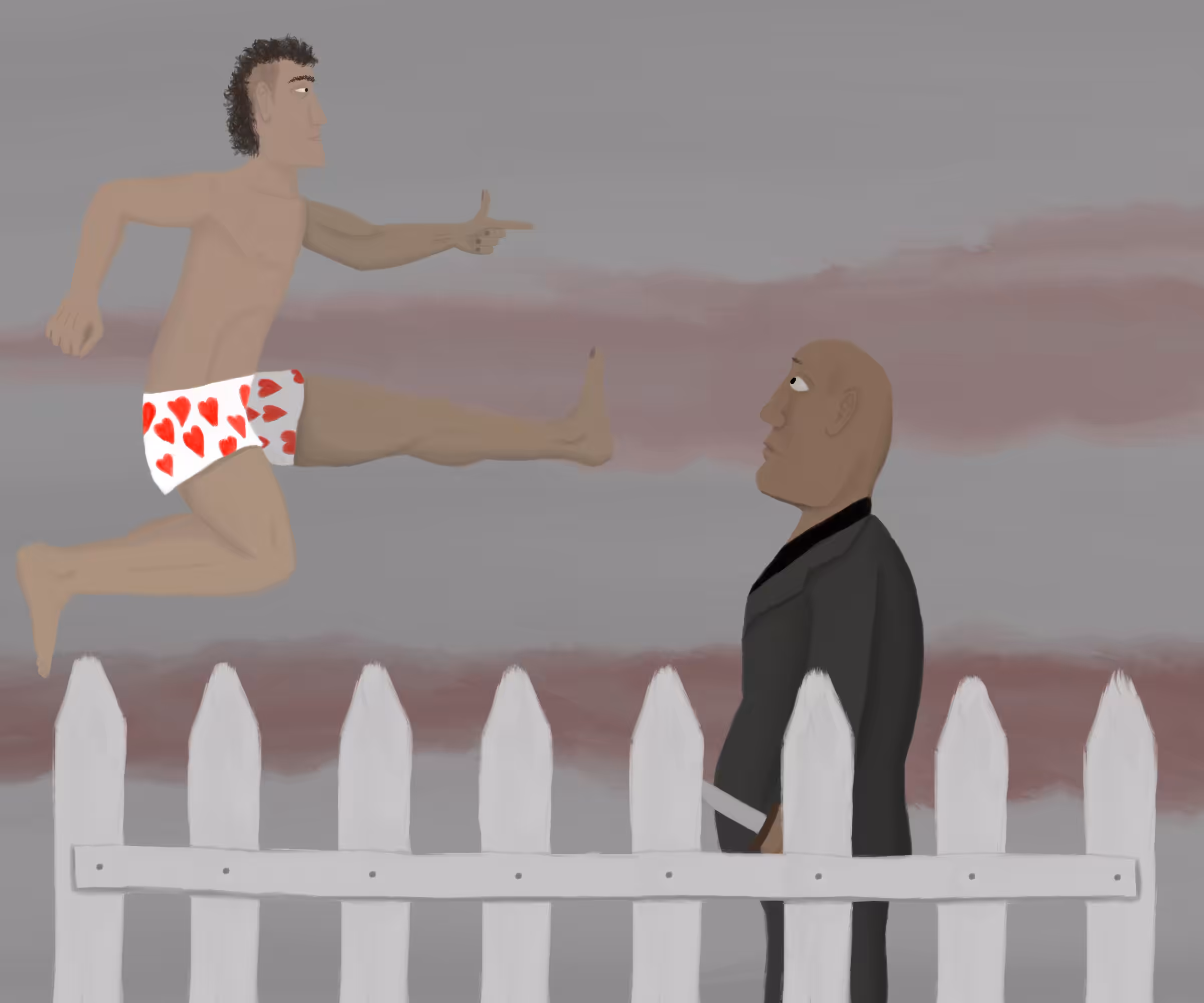 Pom Kicking Benito Mussolini In The Face