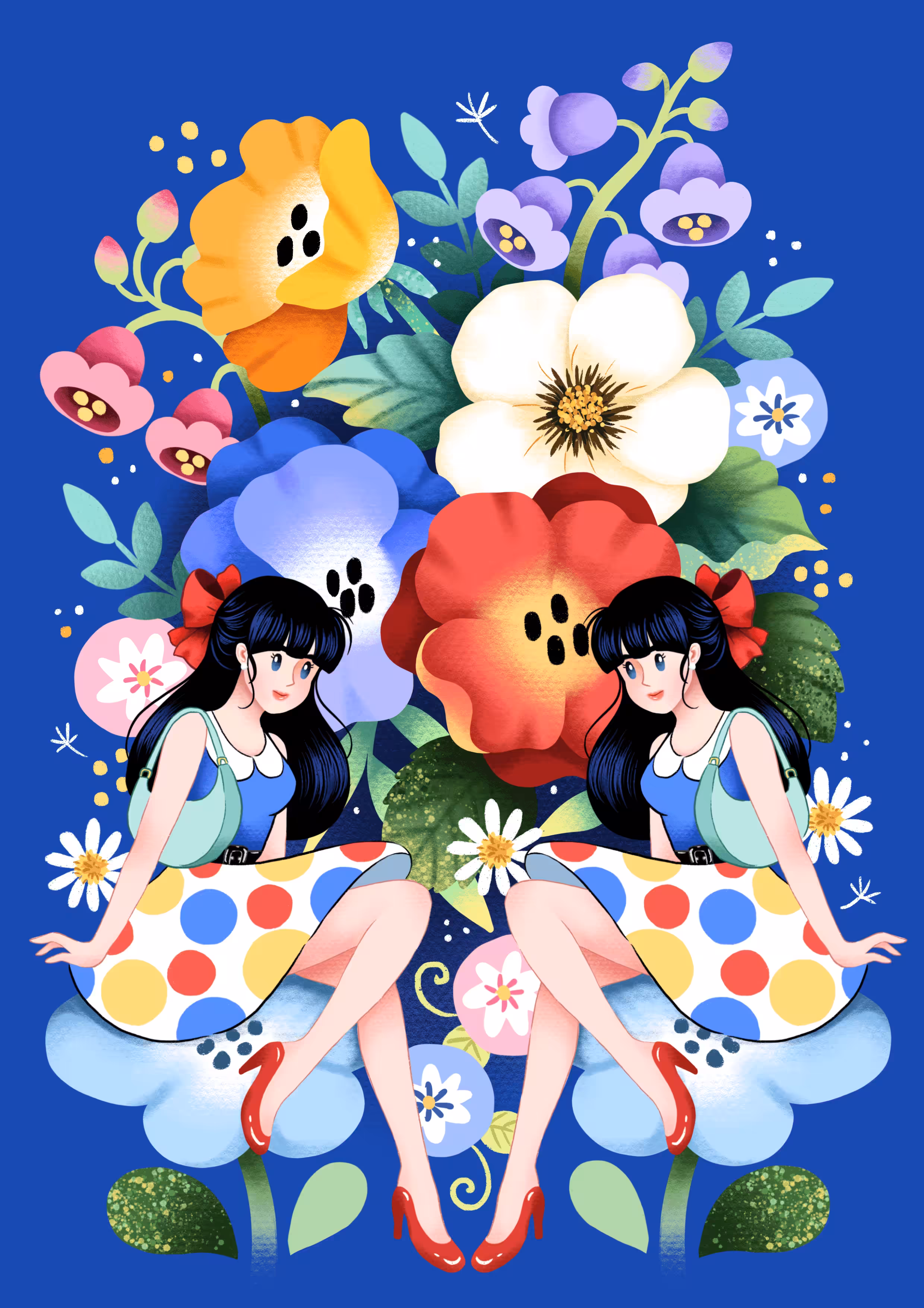Tanpopo twin and flowers