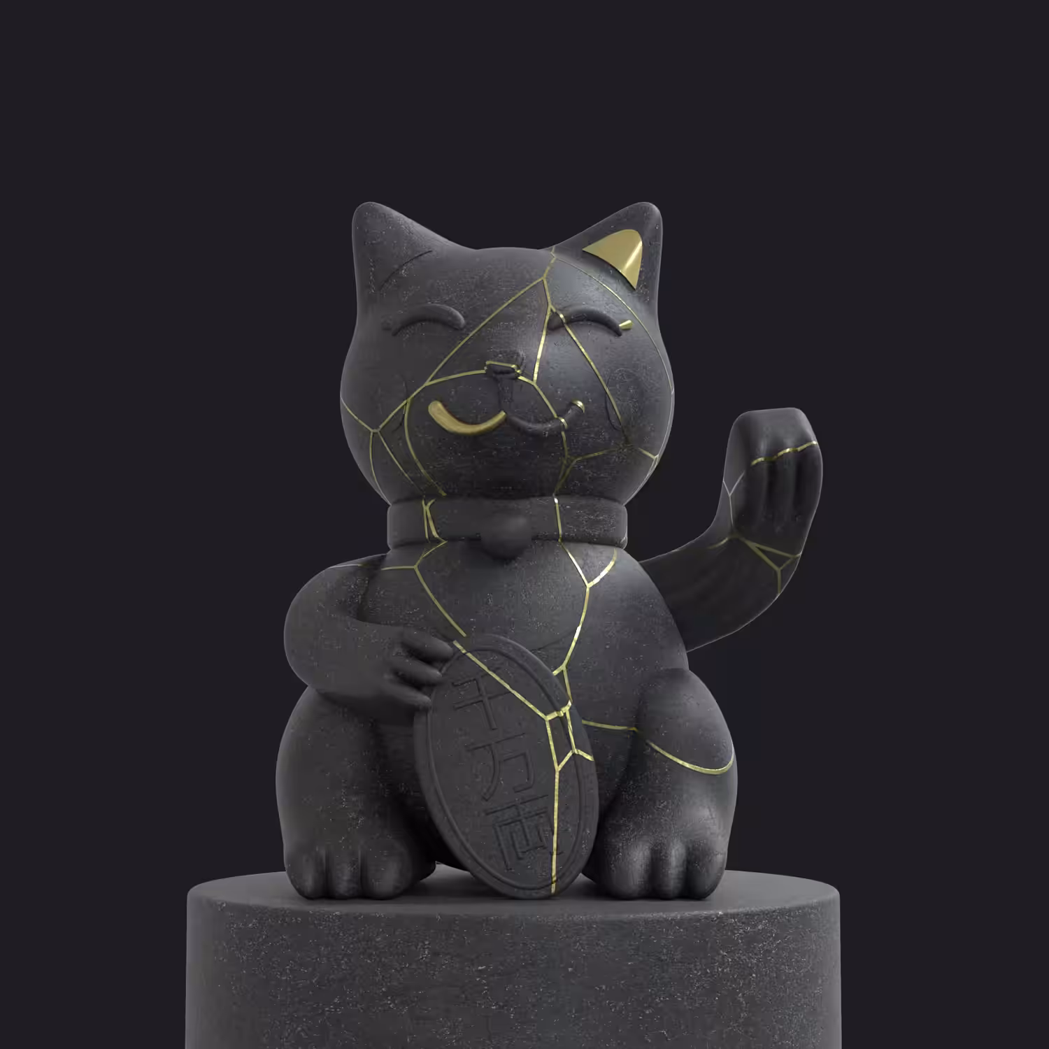 Maneki Neko #002. Kintsugi edition.