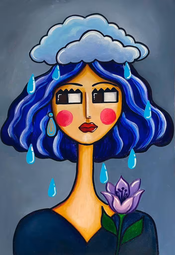 Calm Blue, Brave Violet 🌧️💜