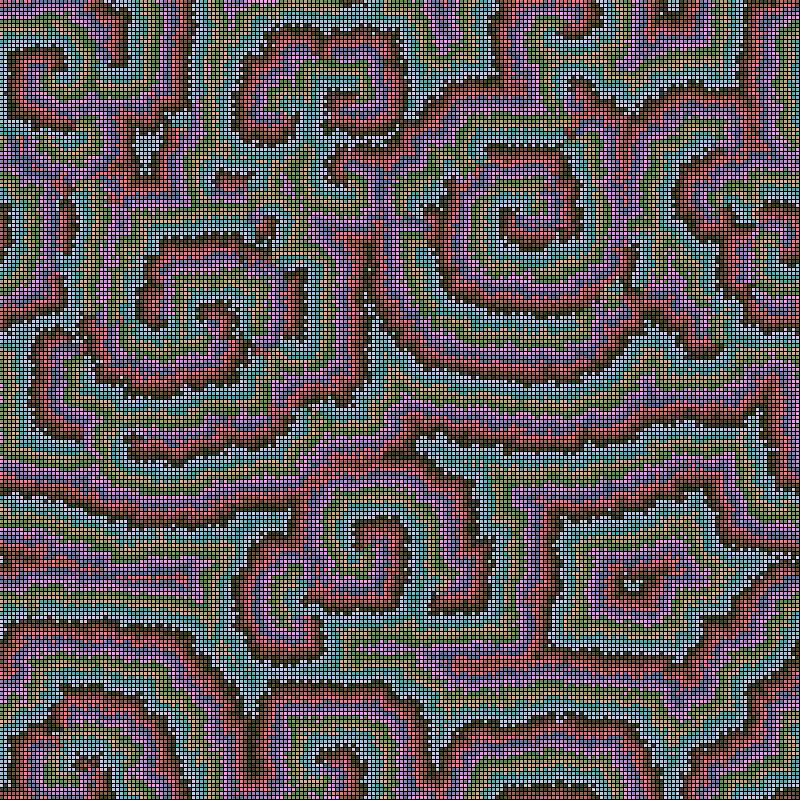Reaction Diffusion Cellular Automata #9