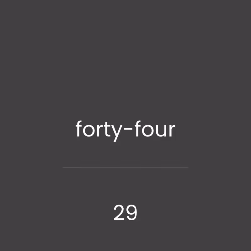 aoon - alphabetical order of numbers #29