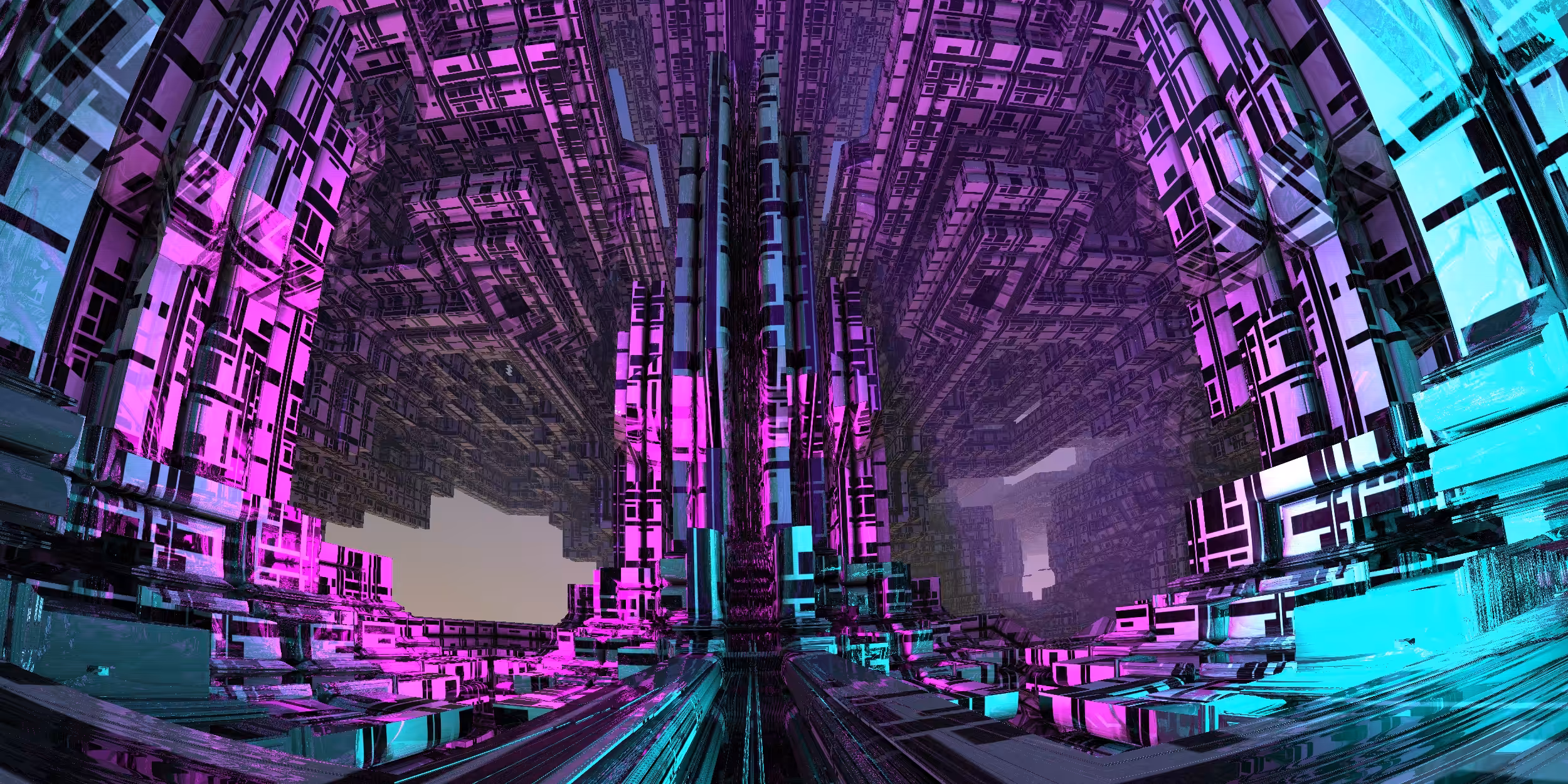 Futuristic city. 3D fractal