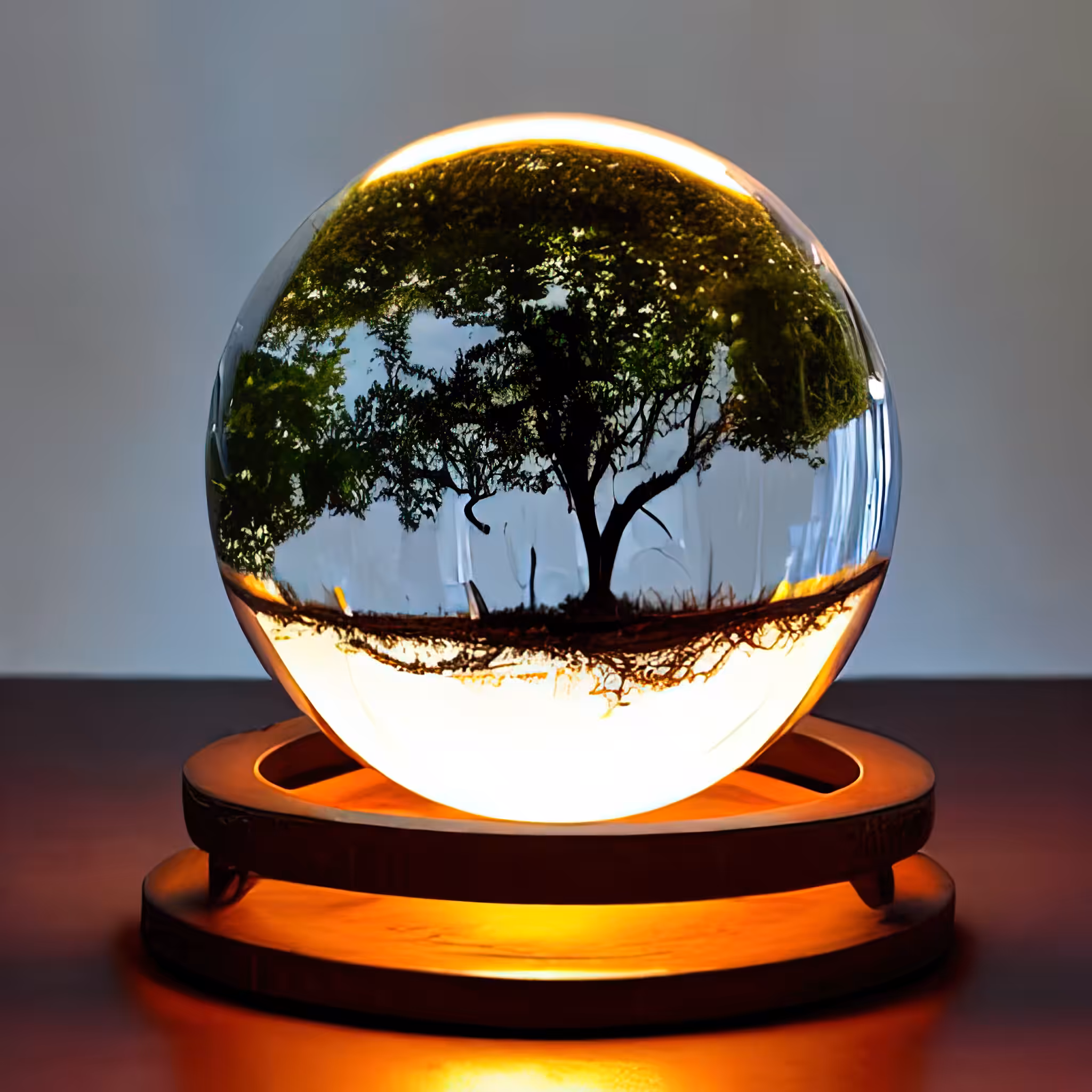 Tree Glass Globe #1