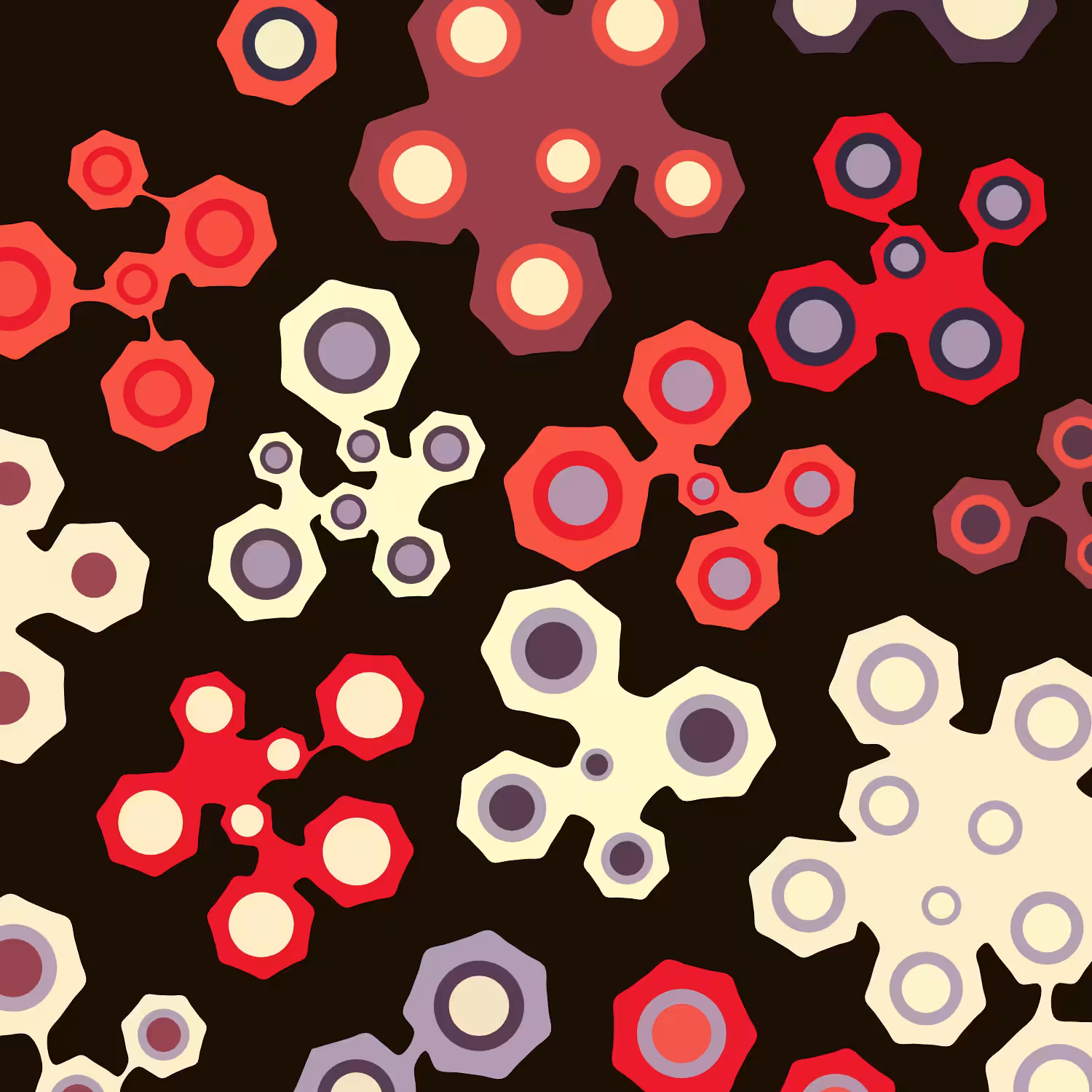 Geometric colorful shapes (Free edition) #23