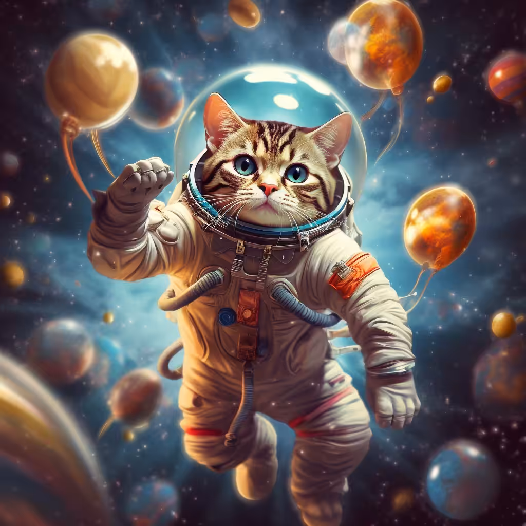 A cat in space