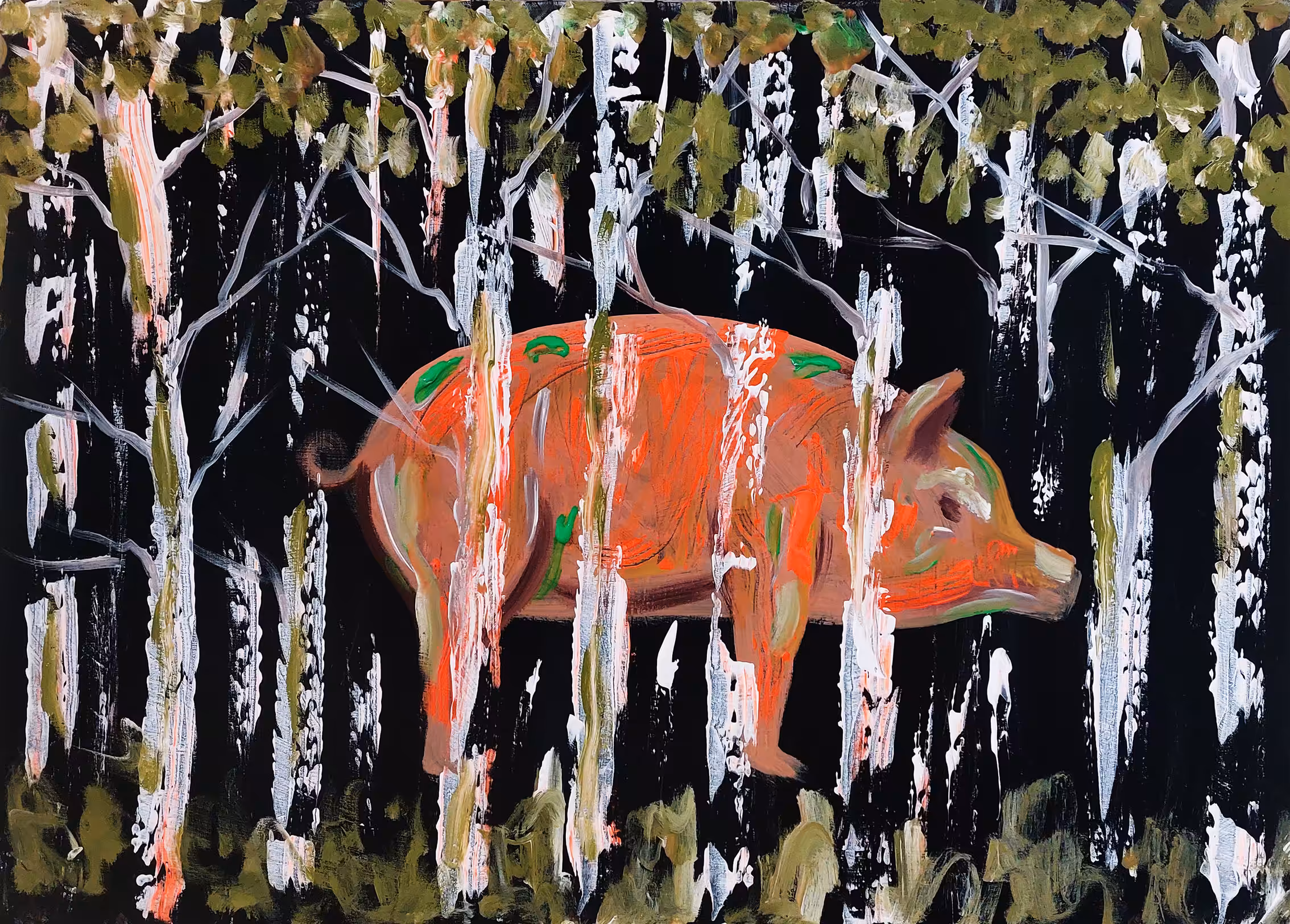 Pig 🐖 lost 😢 in the dark forest 