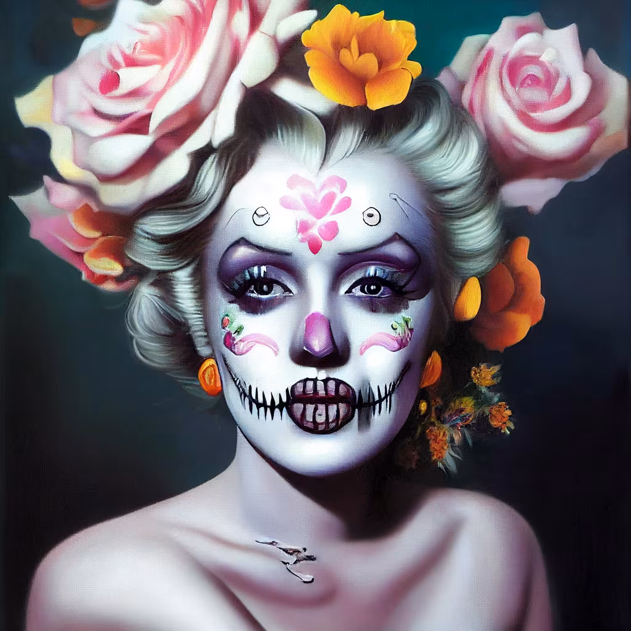 Celebrity Sugar Skulls - Marilyn II