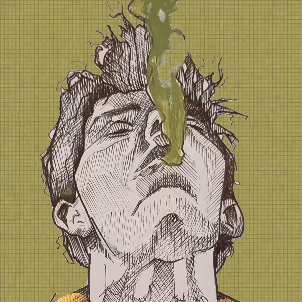 HANDMADE PAINTING: SmokerMan #18