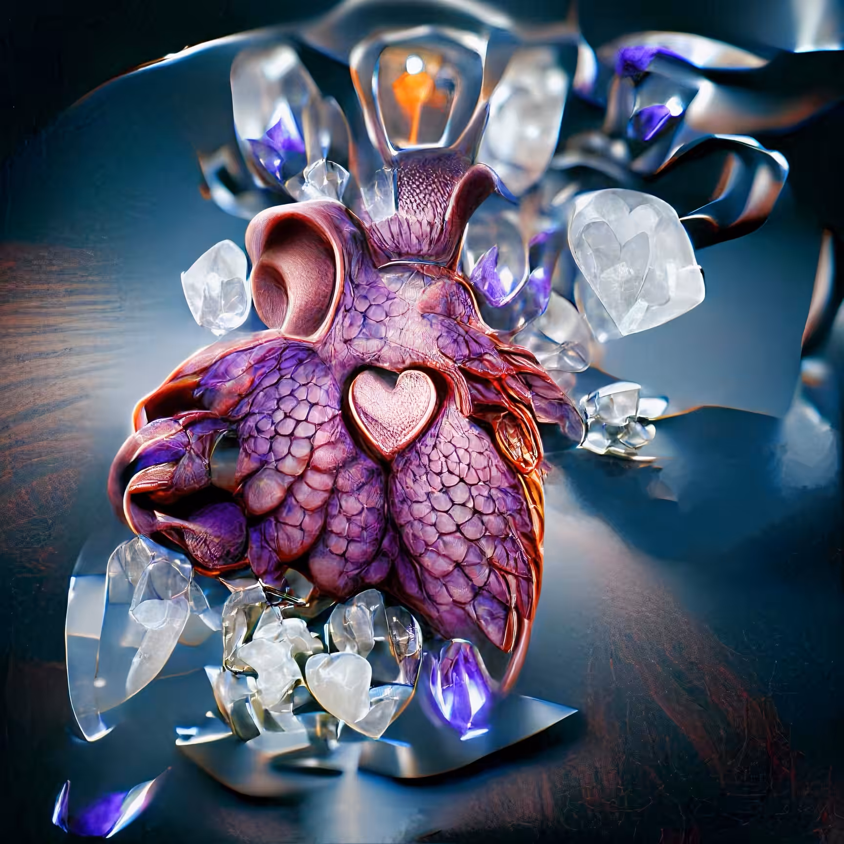 010 Amethyst Heart
