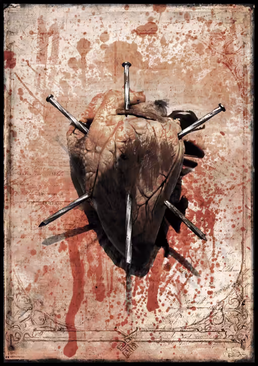 "Bleeding Hearts" Ash Sivils Piece #22