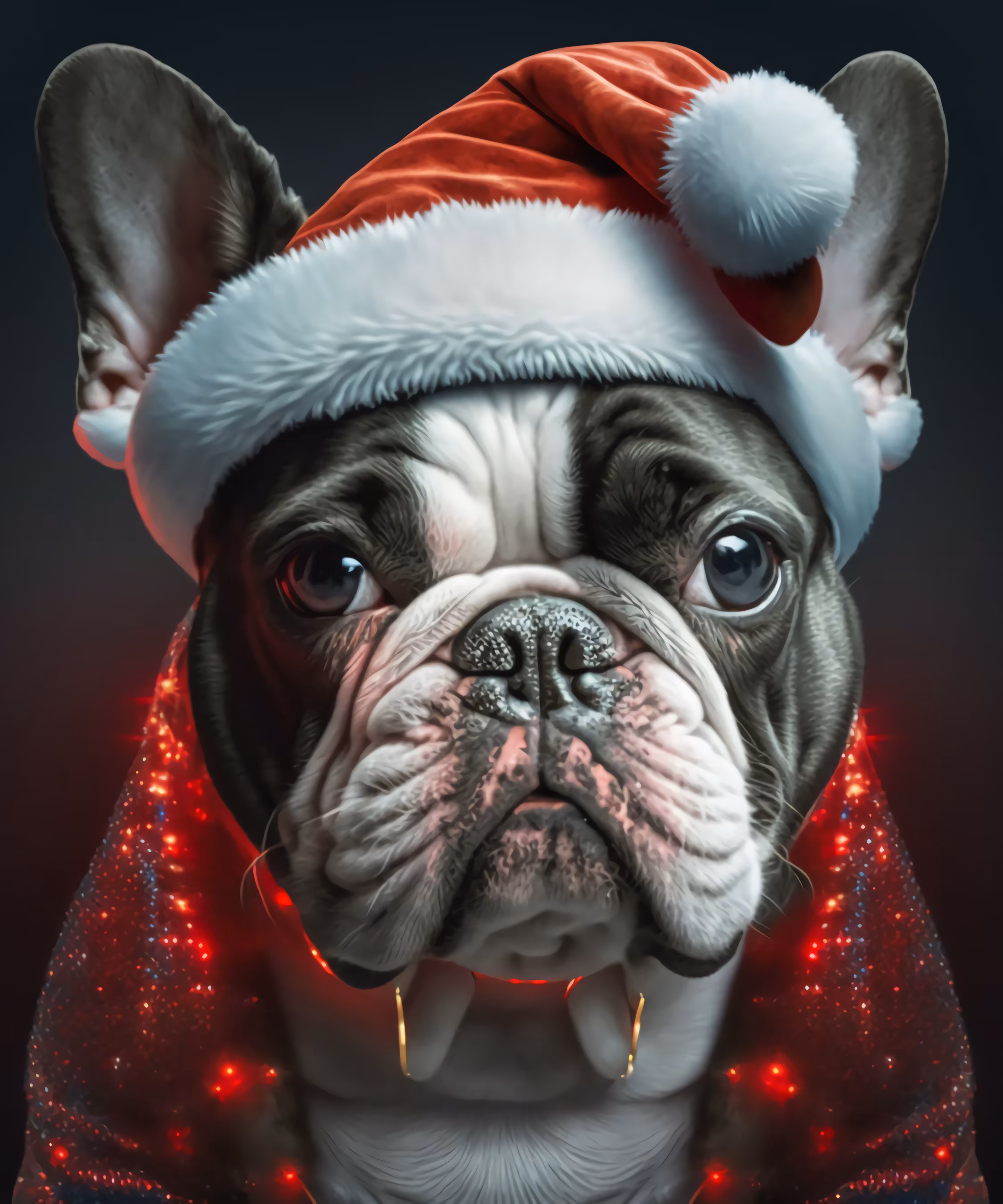 Frenchie Santa
