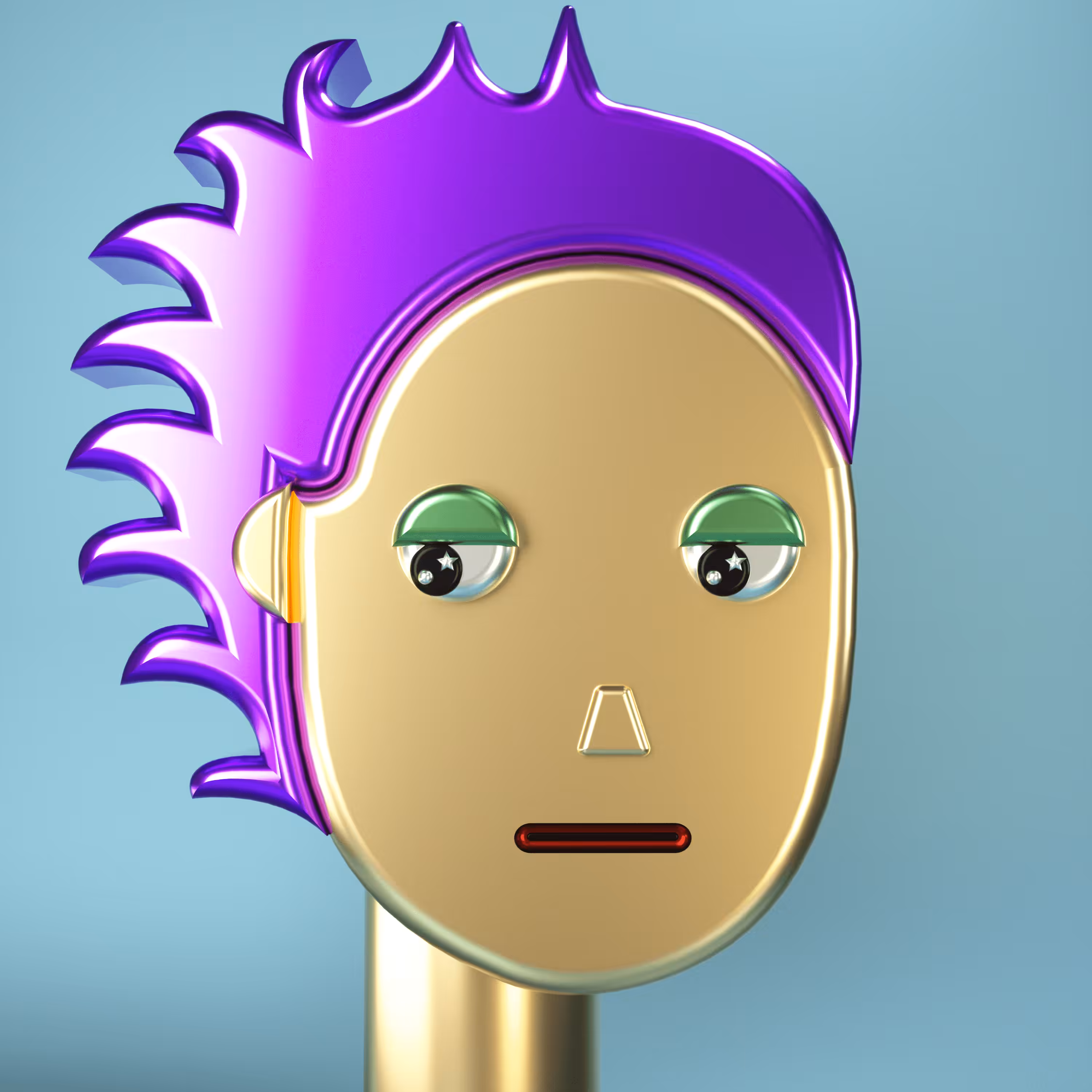 3D Chrome Punks: 3D Chrome Punk #0646