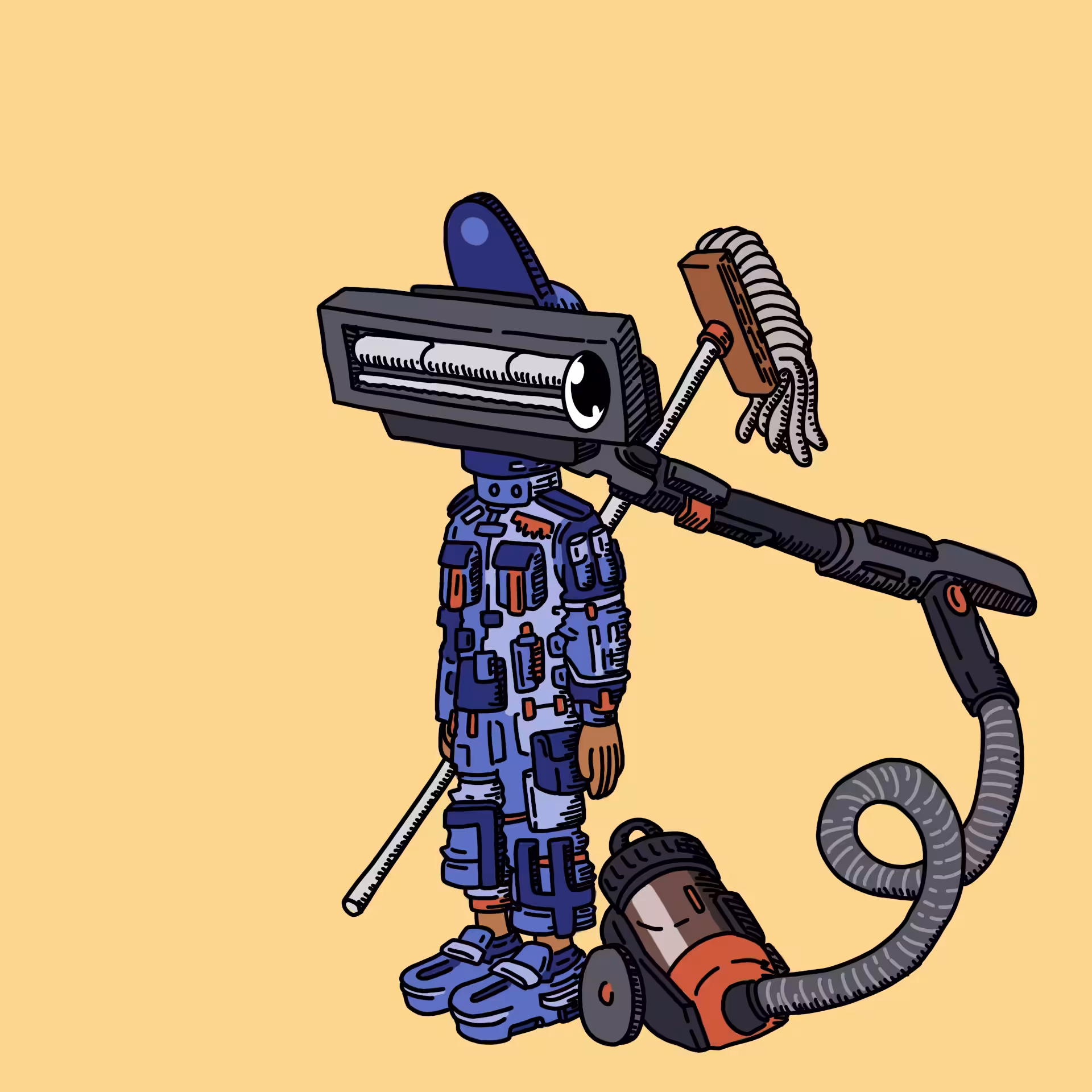 Janitor one eyed guy #00074