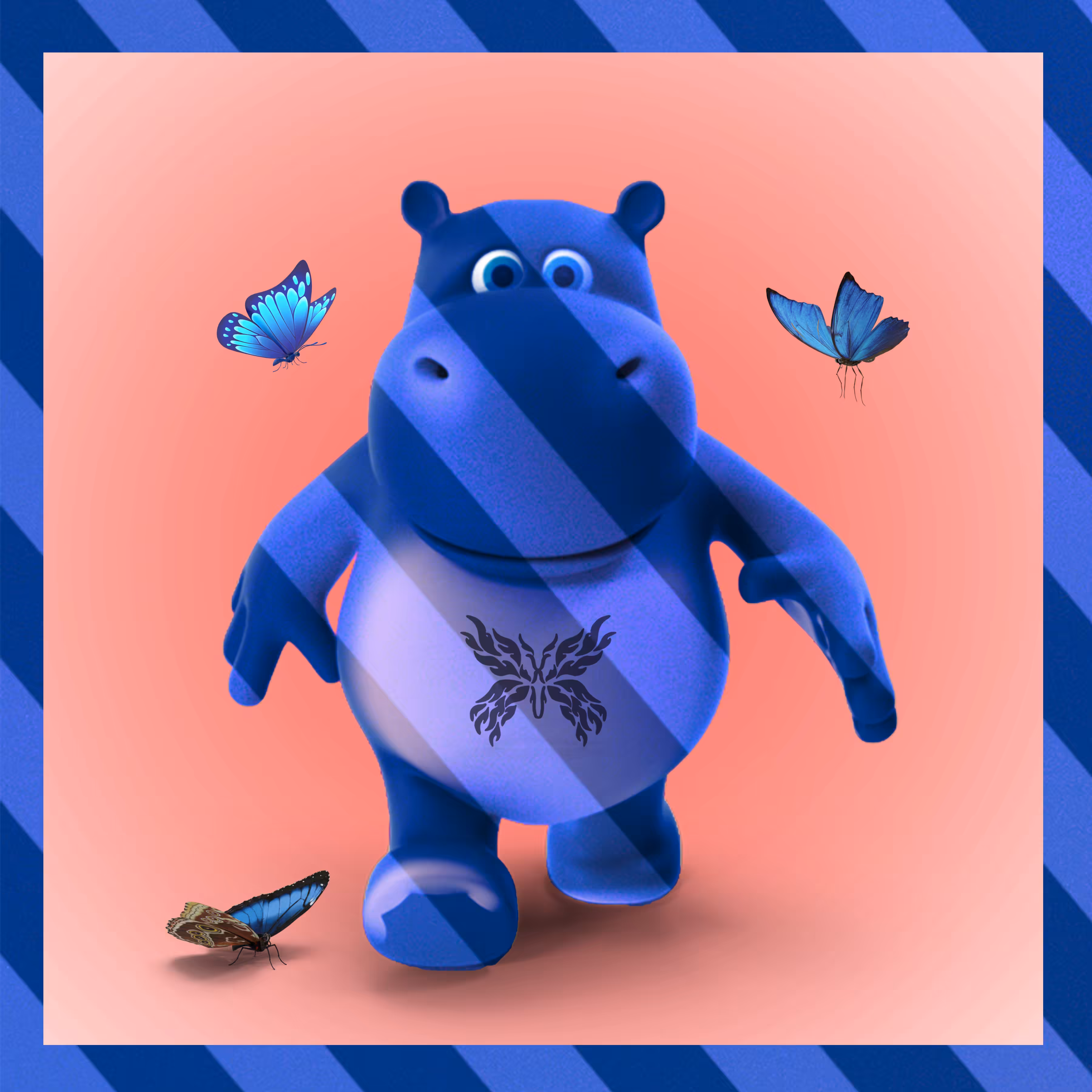 Butterfly Buddy Hippo