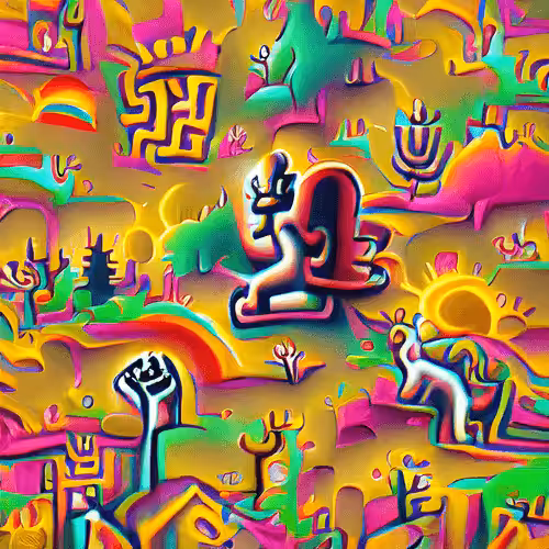 The GANS Collective - Varieta Curated: Psychedelic Utopia in the Style of Keith Haring