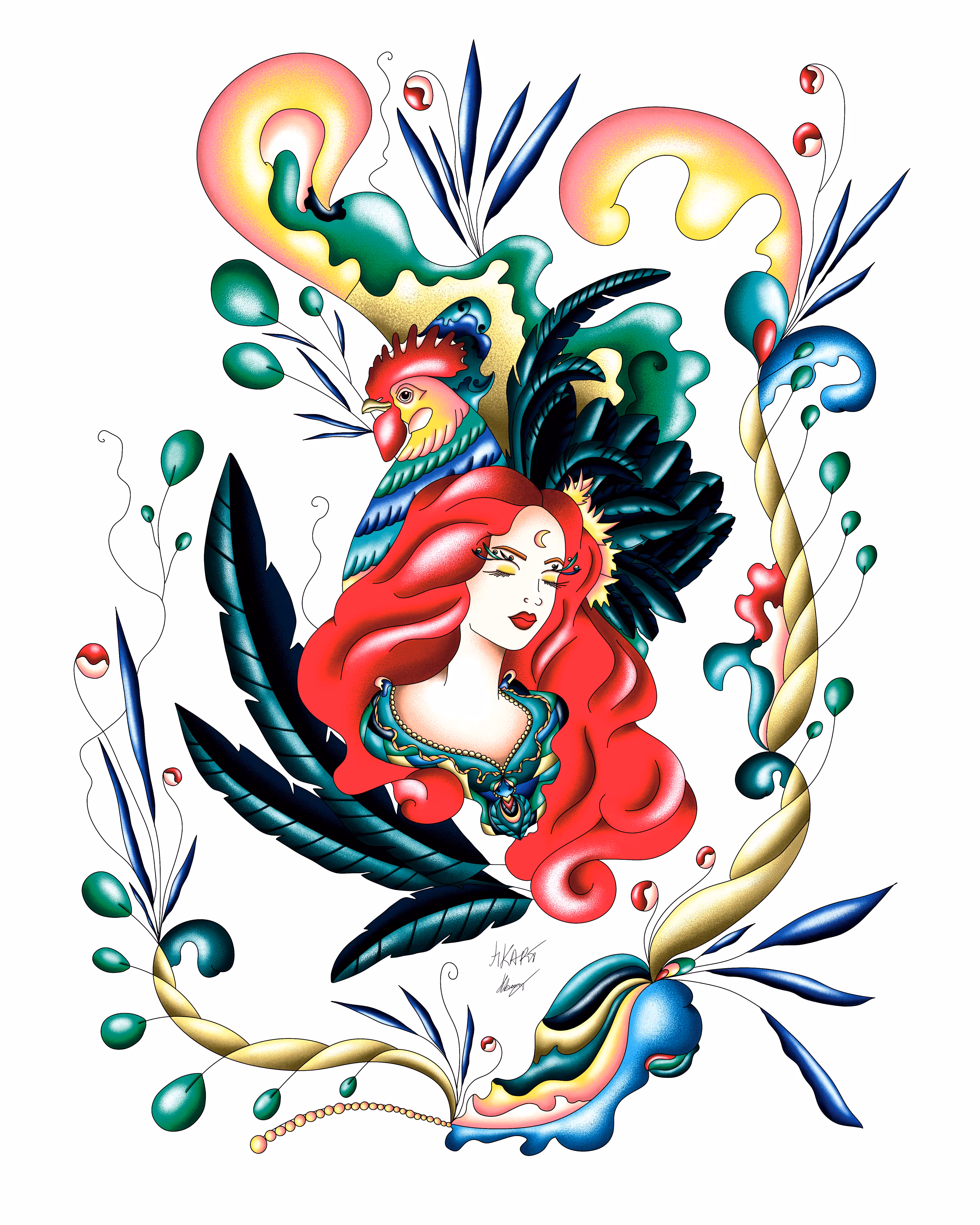 Rooster and Witch
