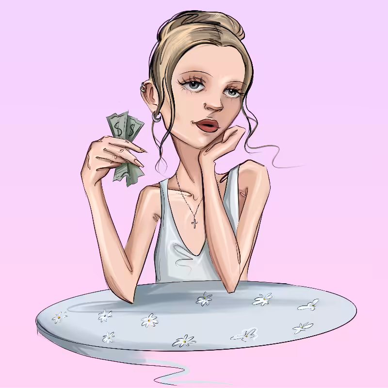Girl at the table #7