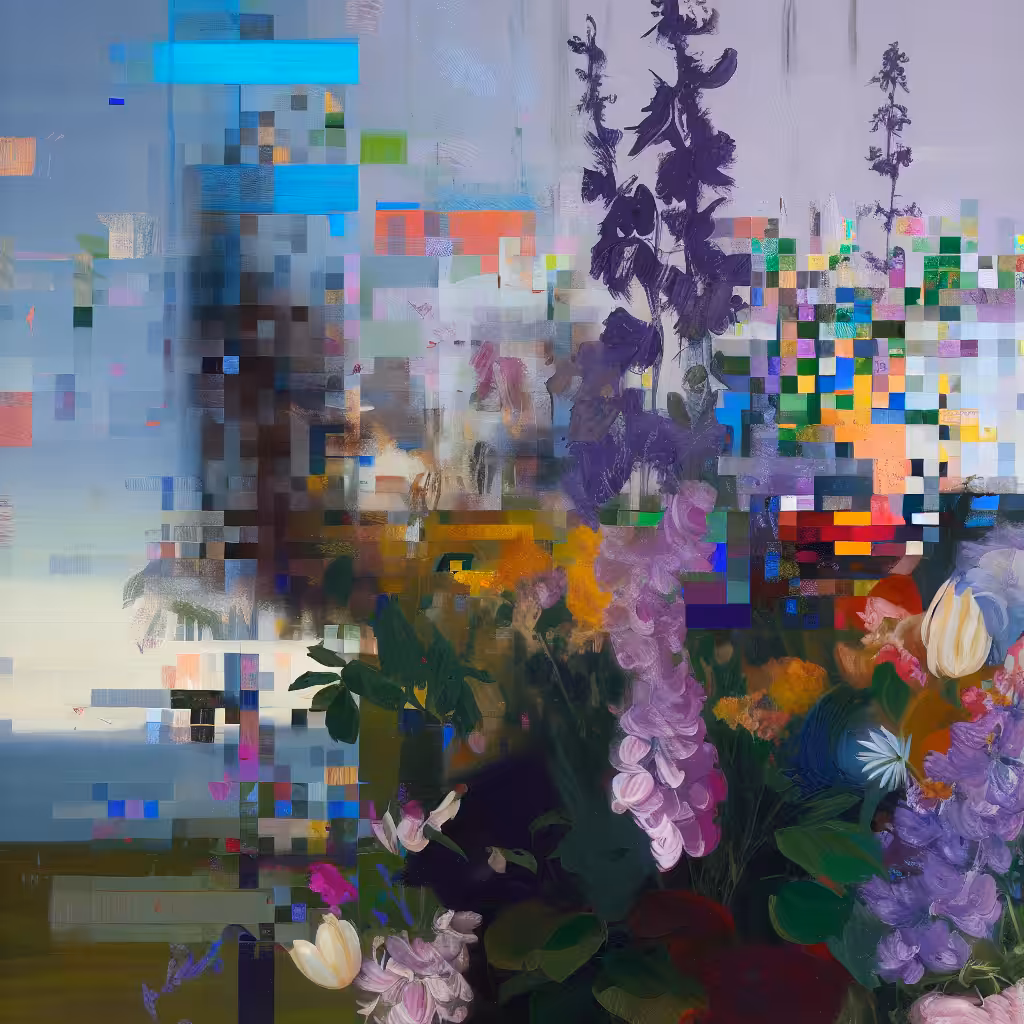 Floral Pixel Landscape | 2