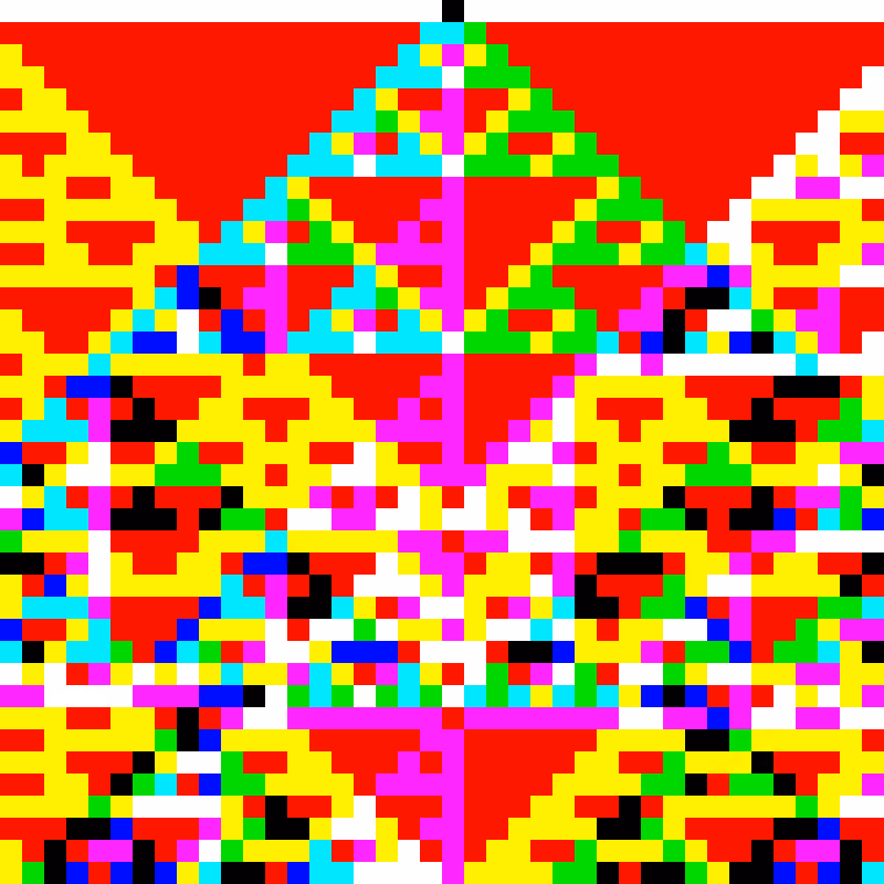 RGB Elementary Cellular Automaton #727