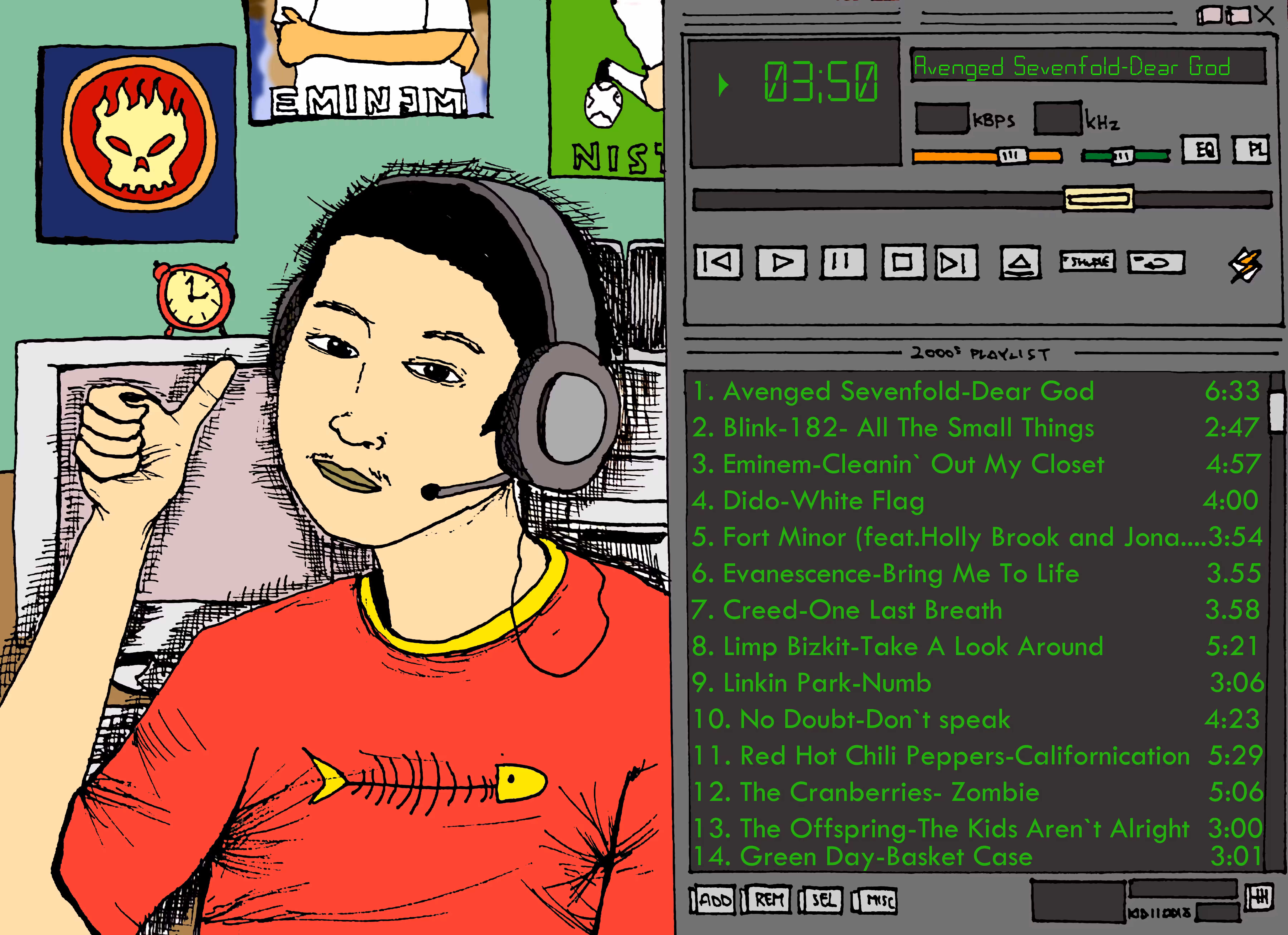 Your playlist,in the early 2000s