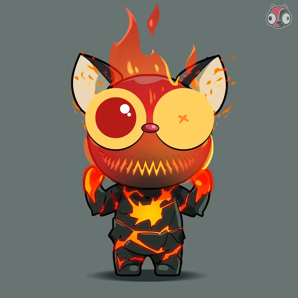 Bonkers Dog No.74 : Fire Head