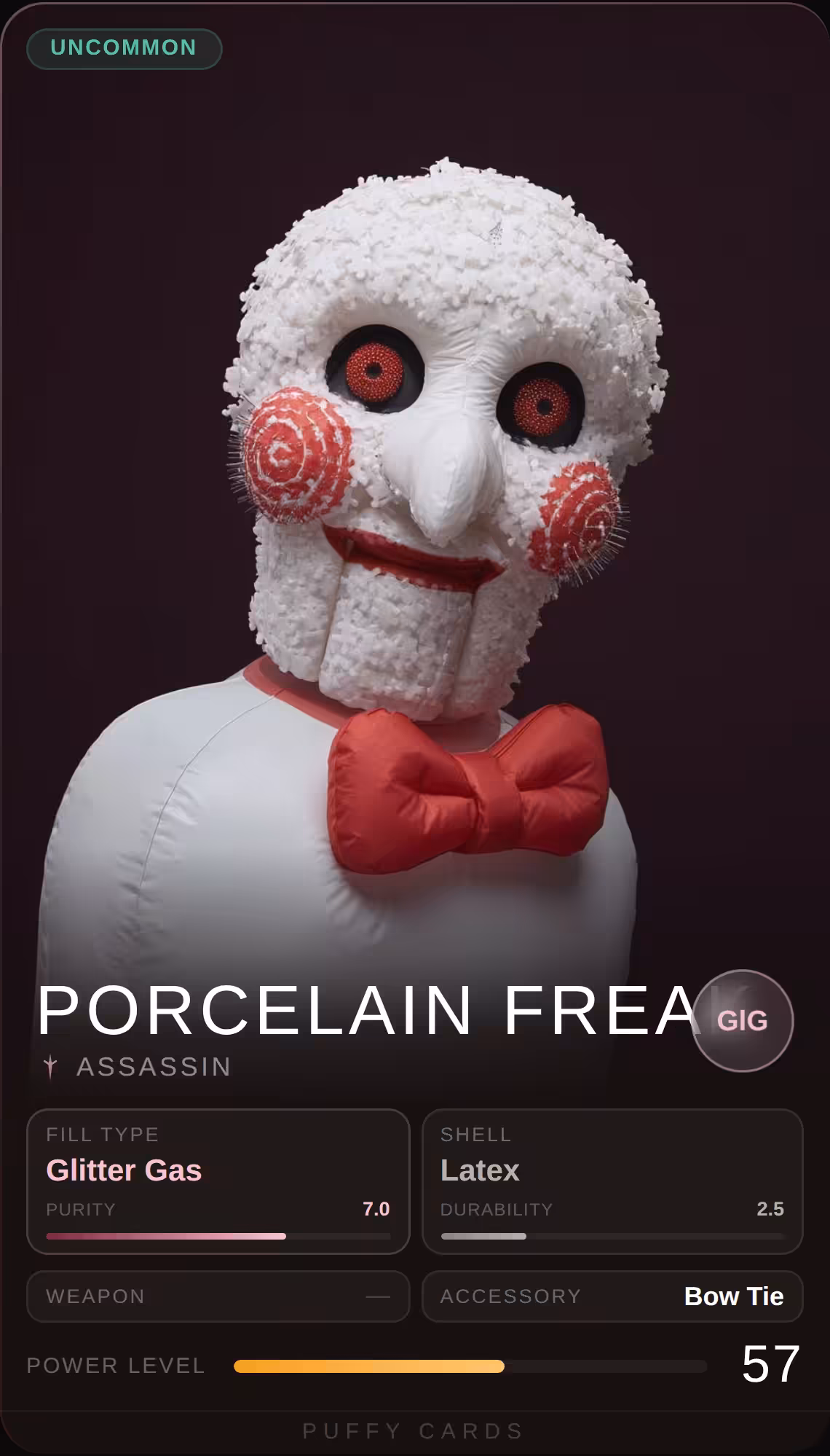 Puffy Cards: Porcelain Freak