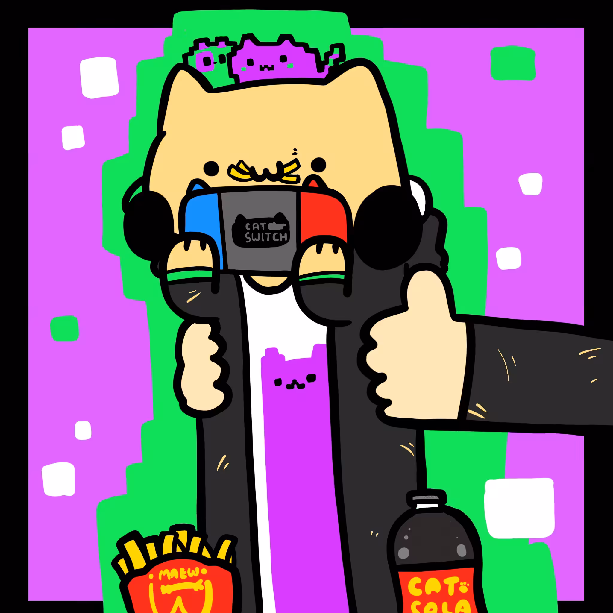 Long Long Cat: Long Long Gamer Cat #0152