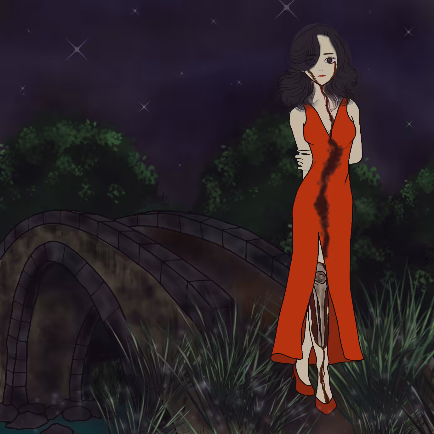 Lady Ghost in Red