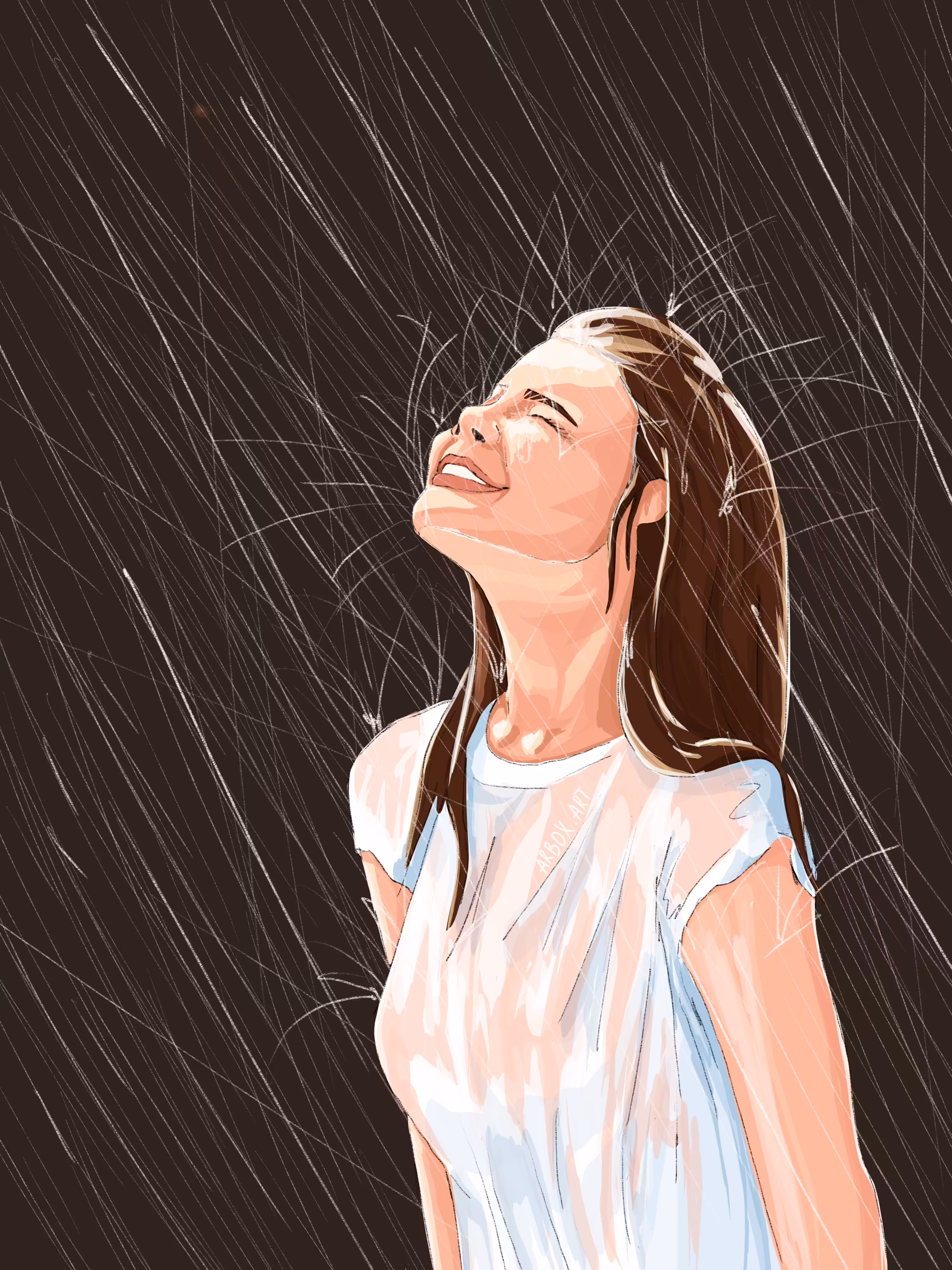 Happiness in the rain