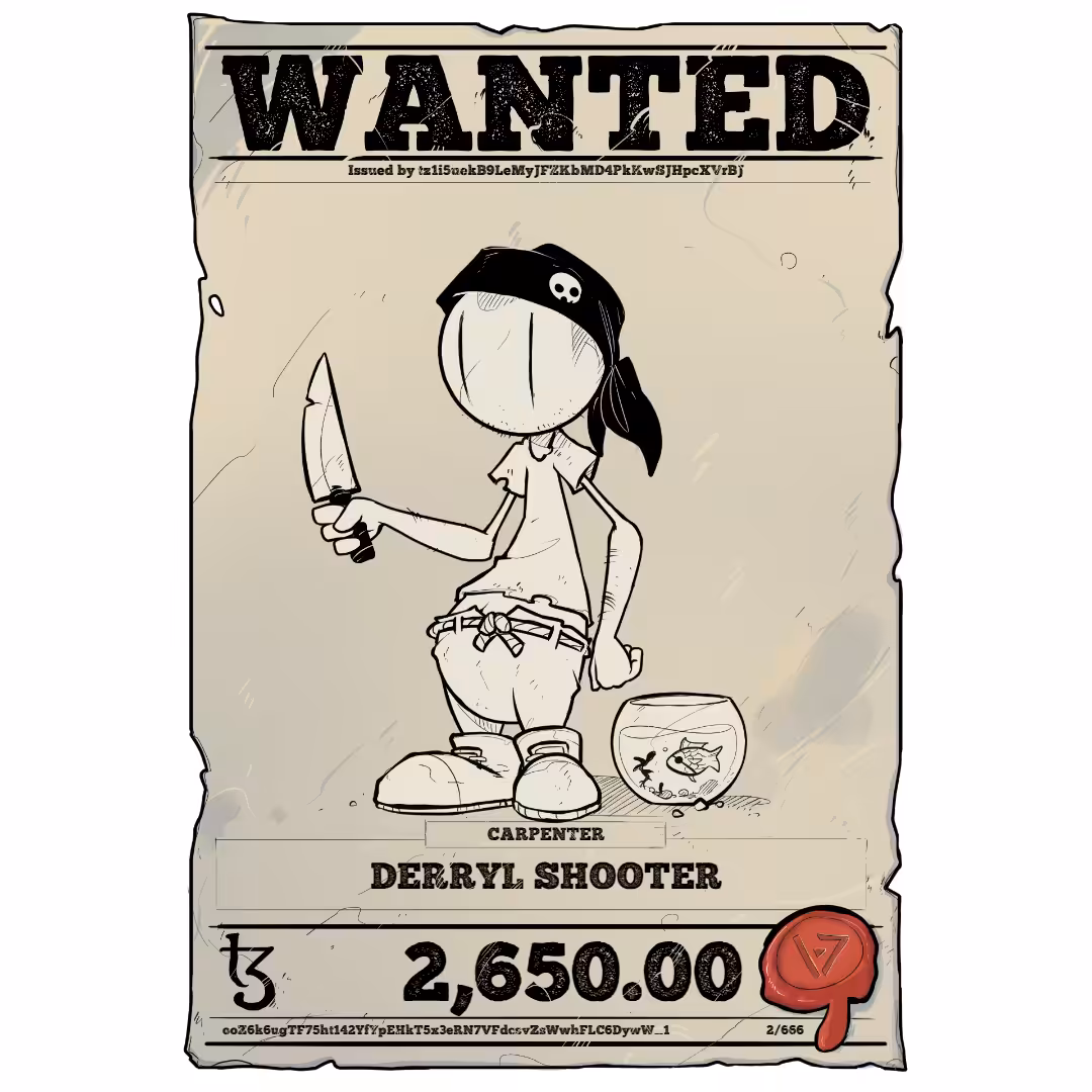 DERRYL SHOOTER | TEZOS PIRATE 2/666