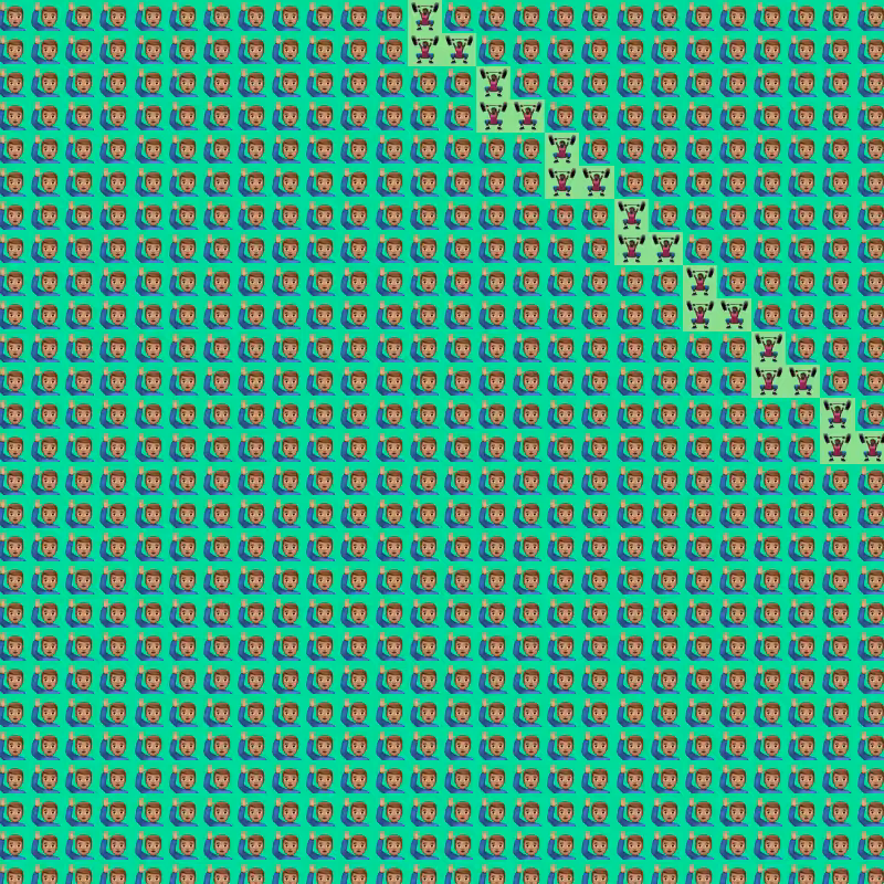 Elementary Cellular Emoji Automata #524