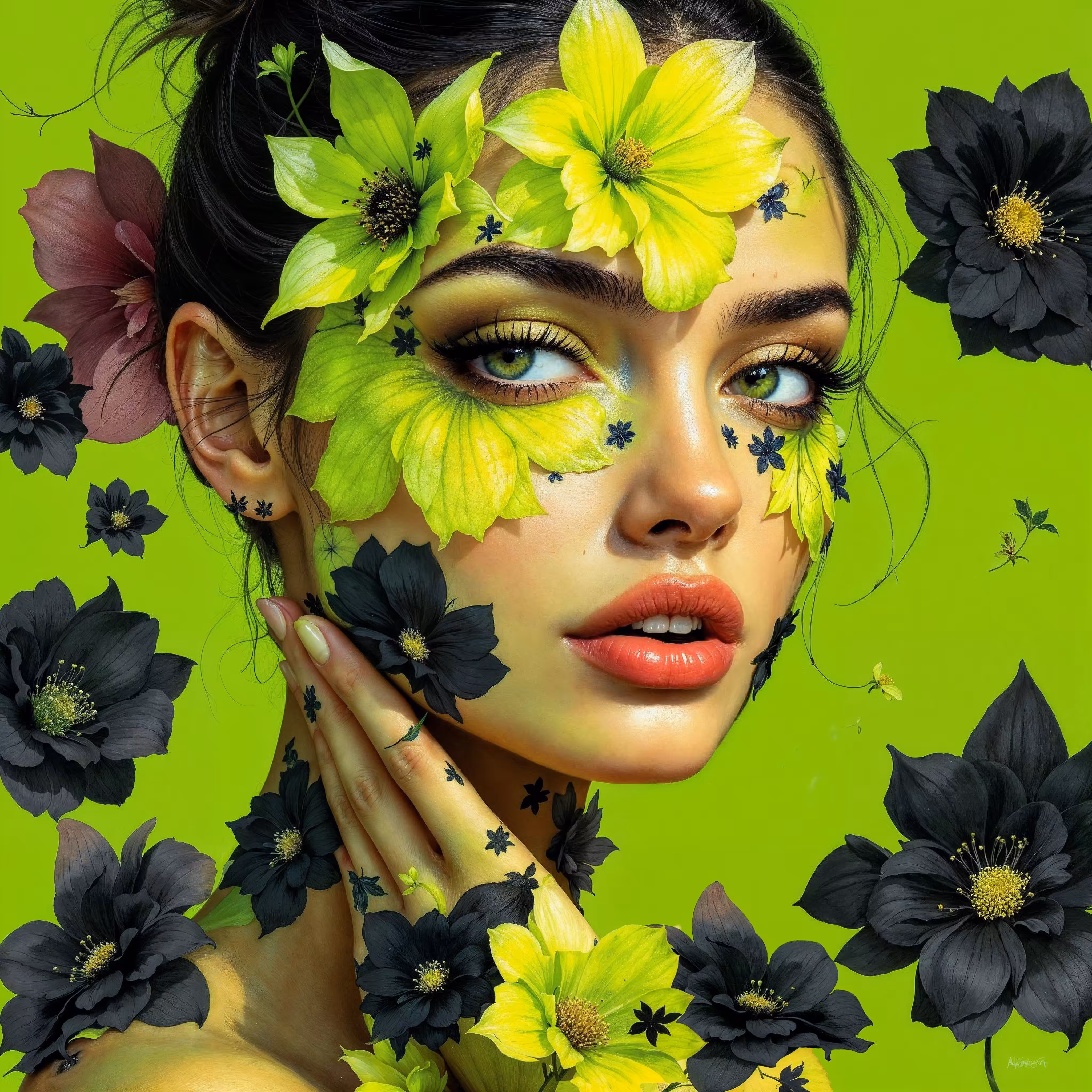 Blossoms of Contrast