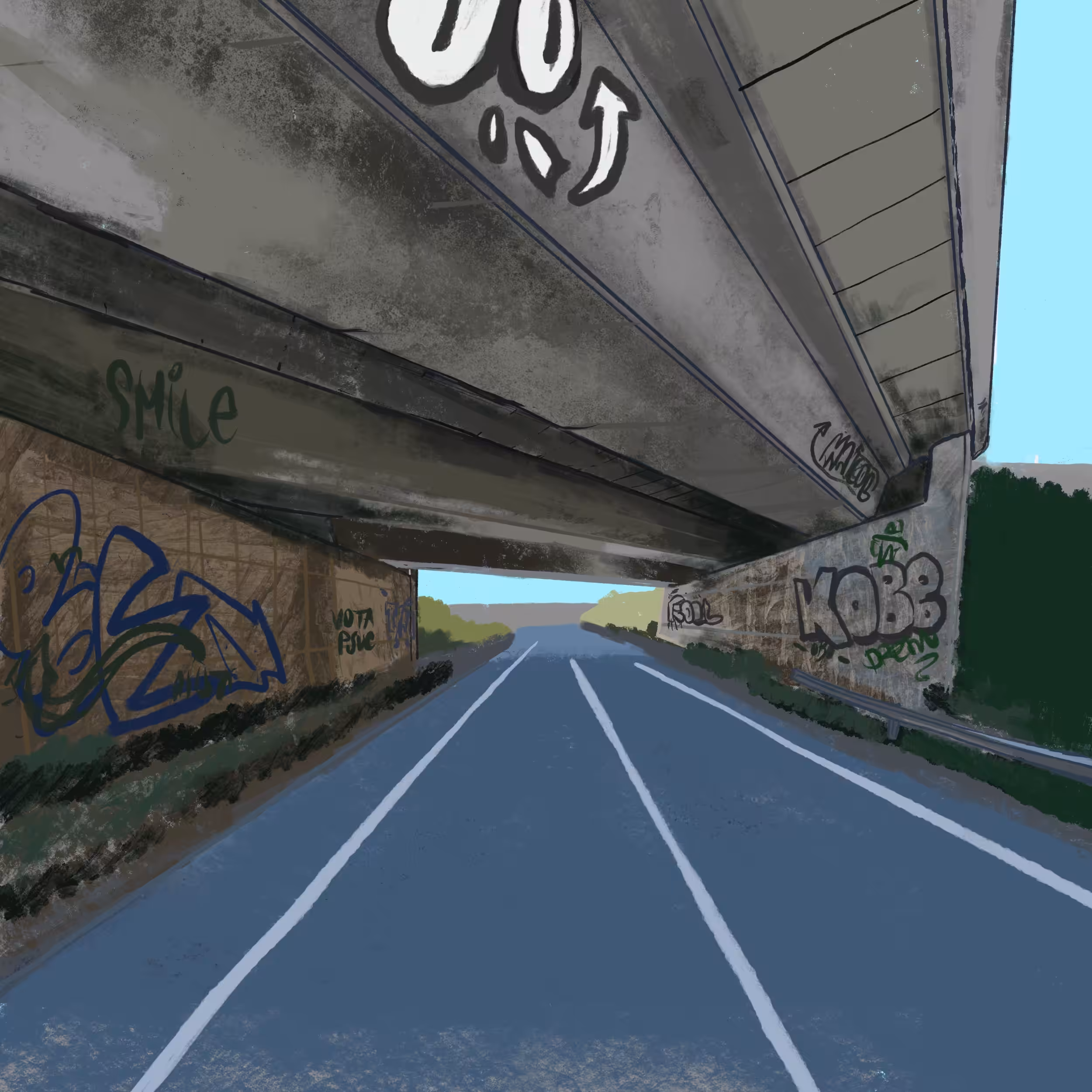 Under the highway