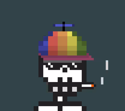 TezSkulls #65 - Mike Mike Smoking with Glasses