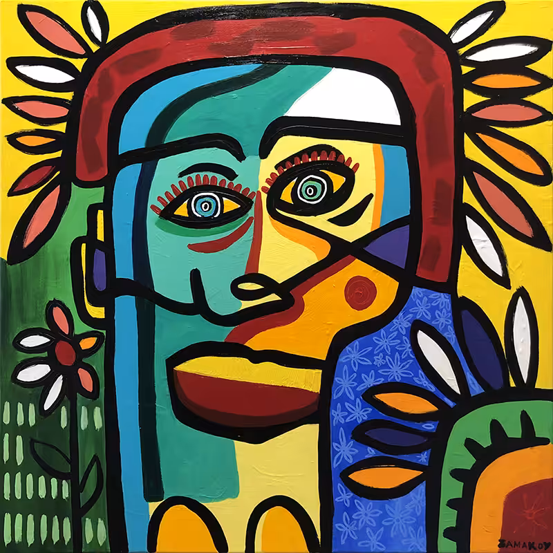 Jeune fille en fleur