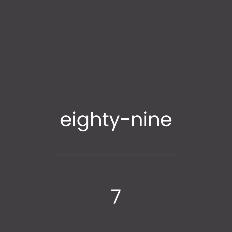 aoon - alphabetical order of numbers #7