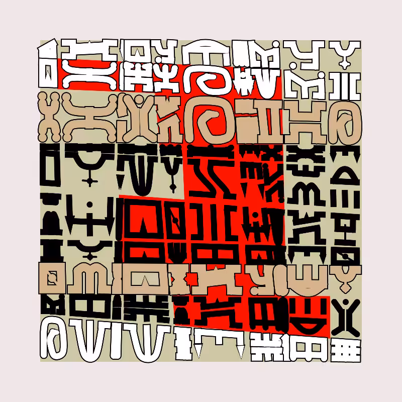 "Alphabetic ancestral signs" - (Matrix v3) #45
