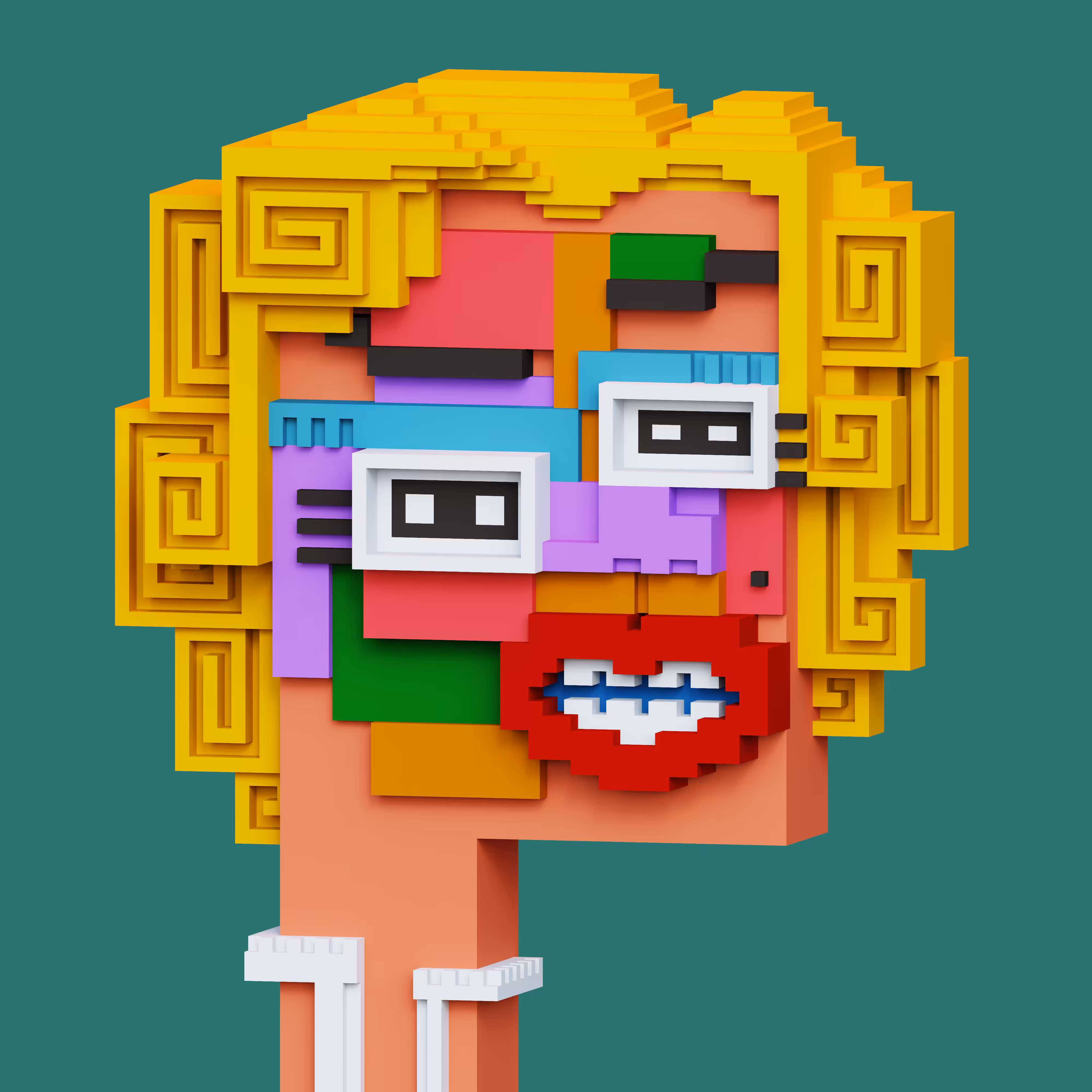 Pop Cubism Voxel 21