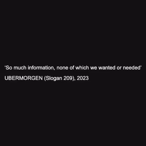 ‘So much information...