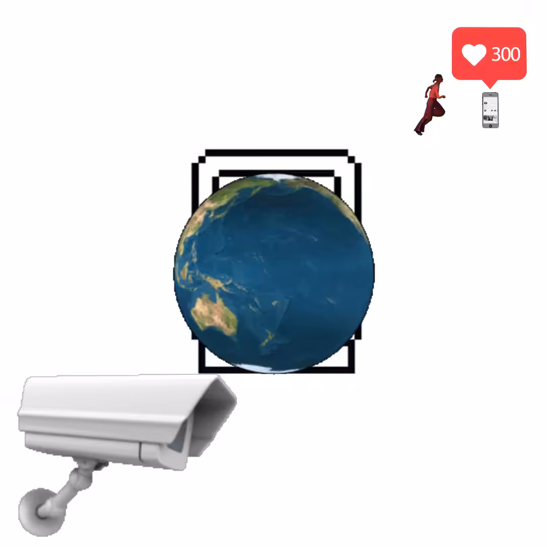 Canvas #266: mac screen. — watching. — global lockdown. — running for clout. — bleep