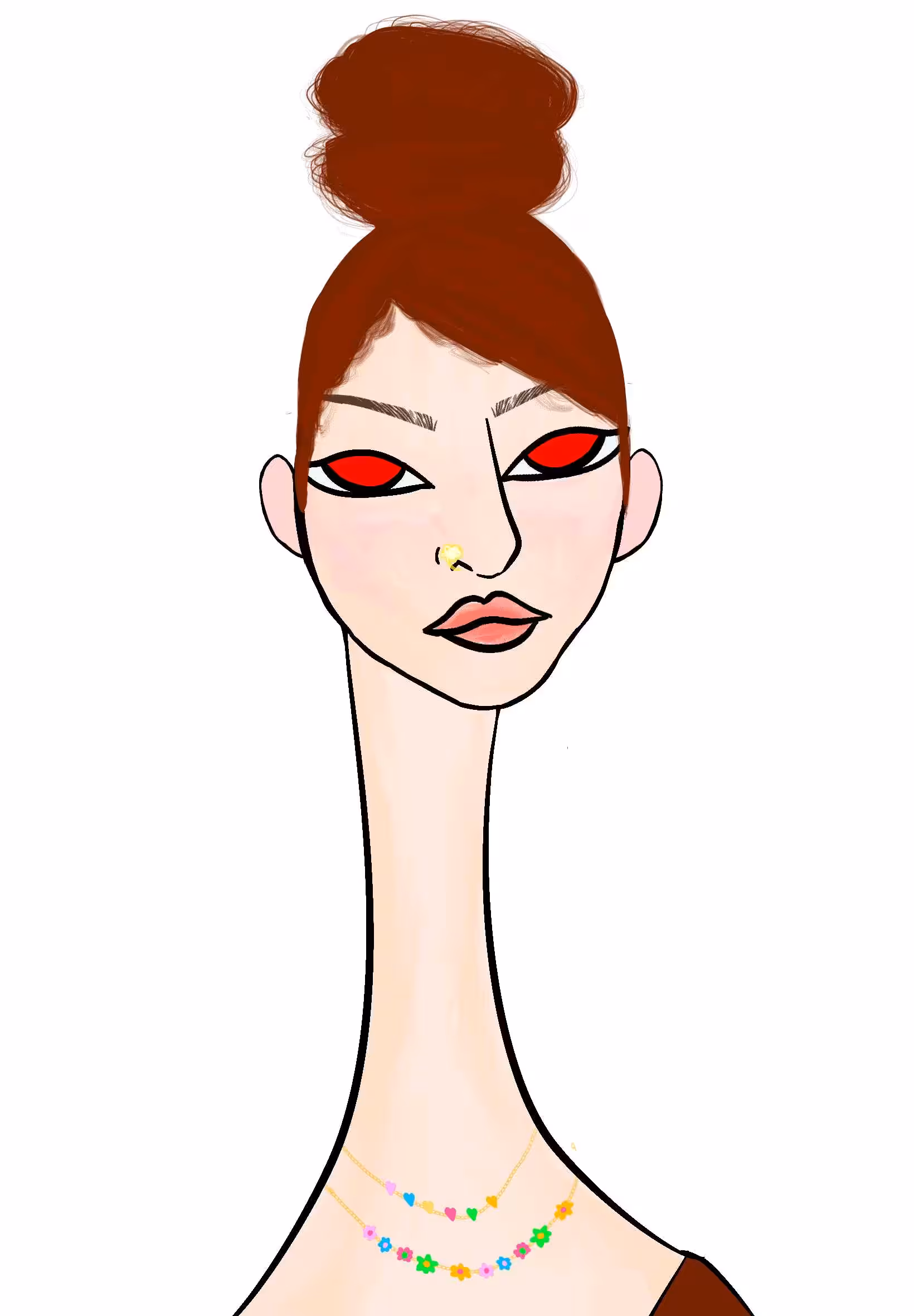 Long Neckie Ladies: Long Neckie Lady #2729