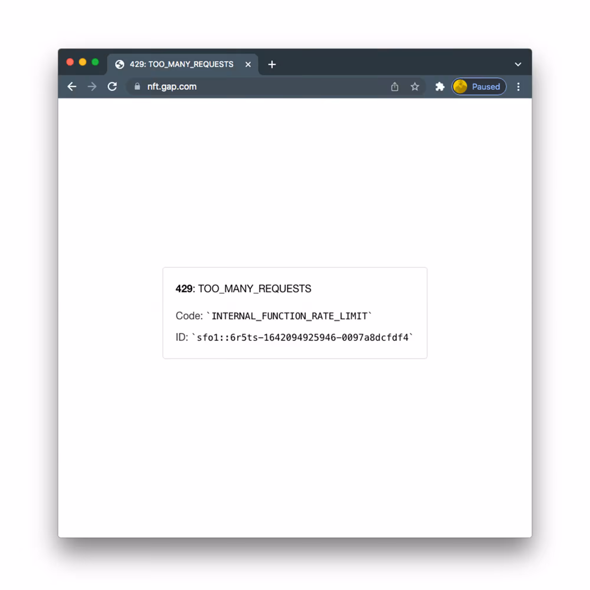 RE: nft.gap.com
