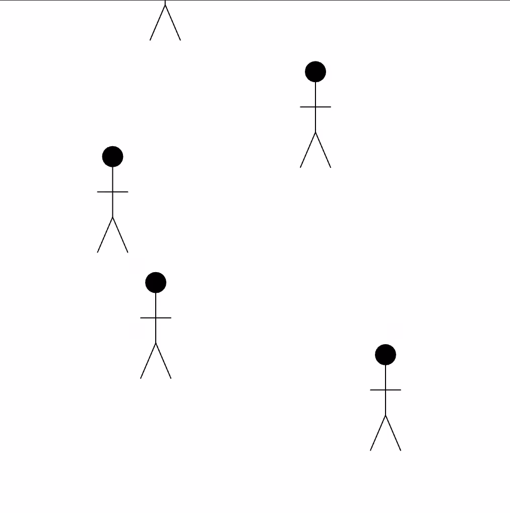 Click on Screen to see Stick Figures flying around