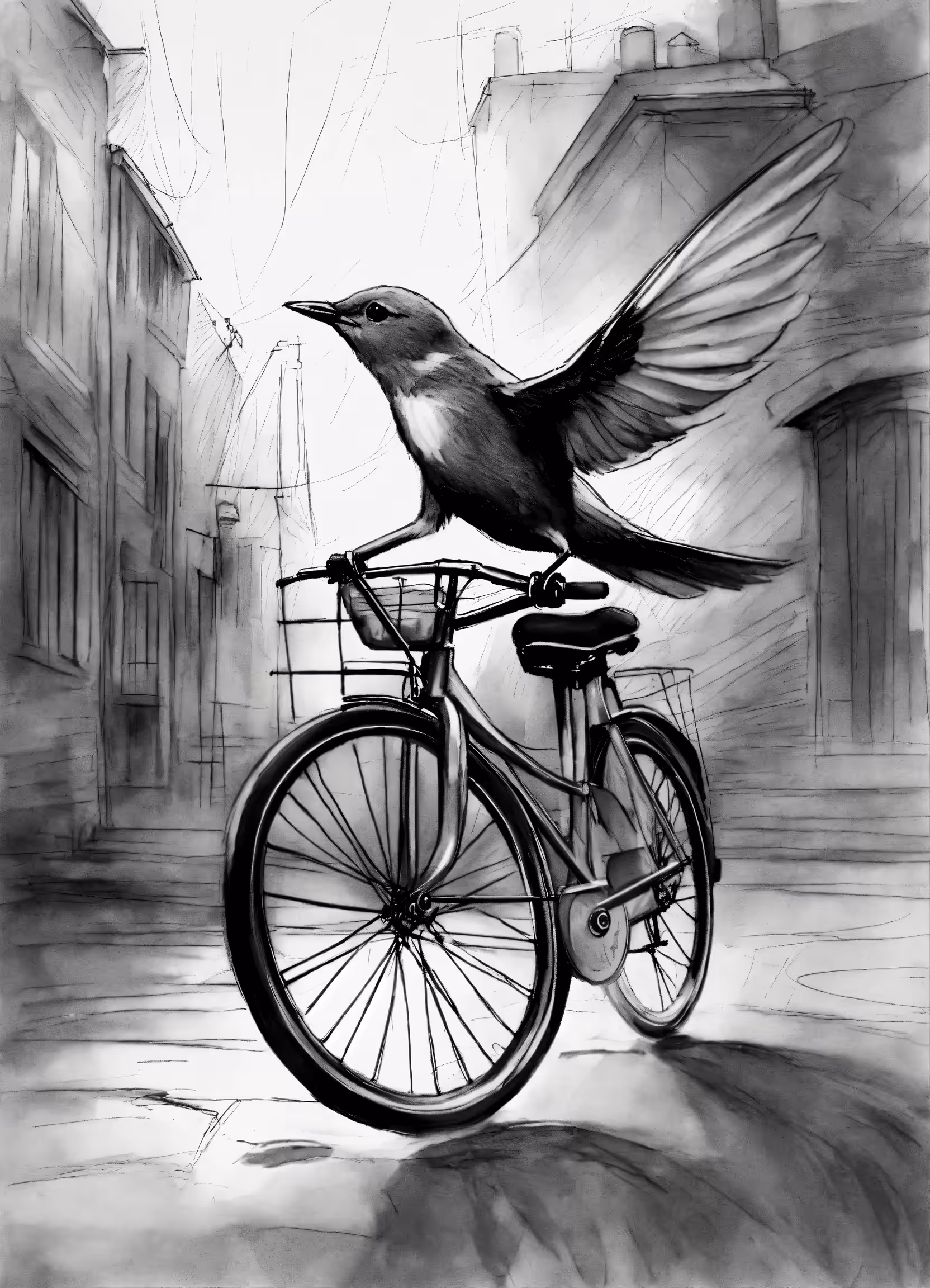 Winged bicycle