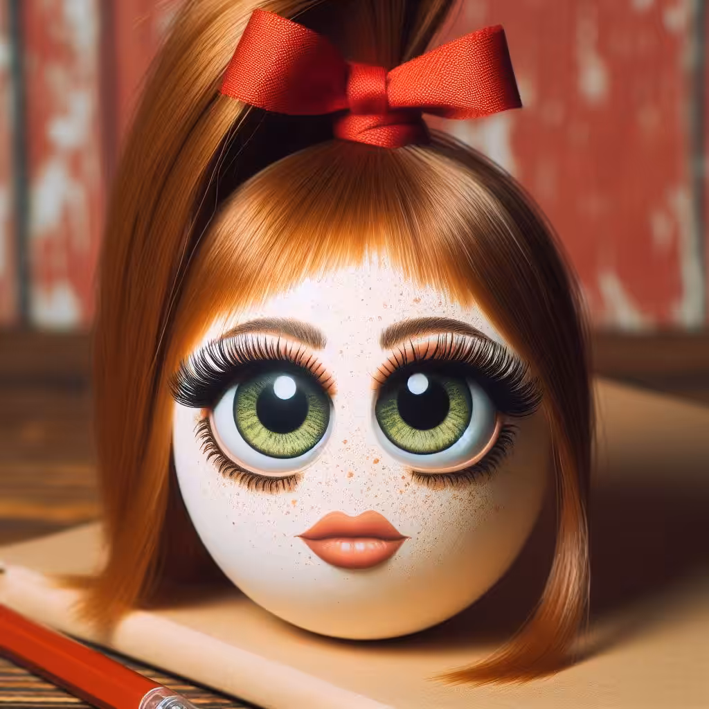 A small green-eyed egg